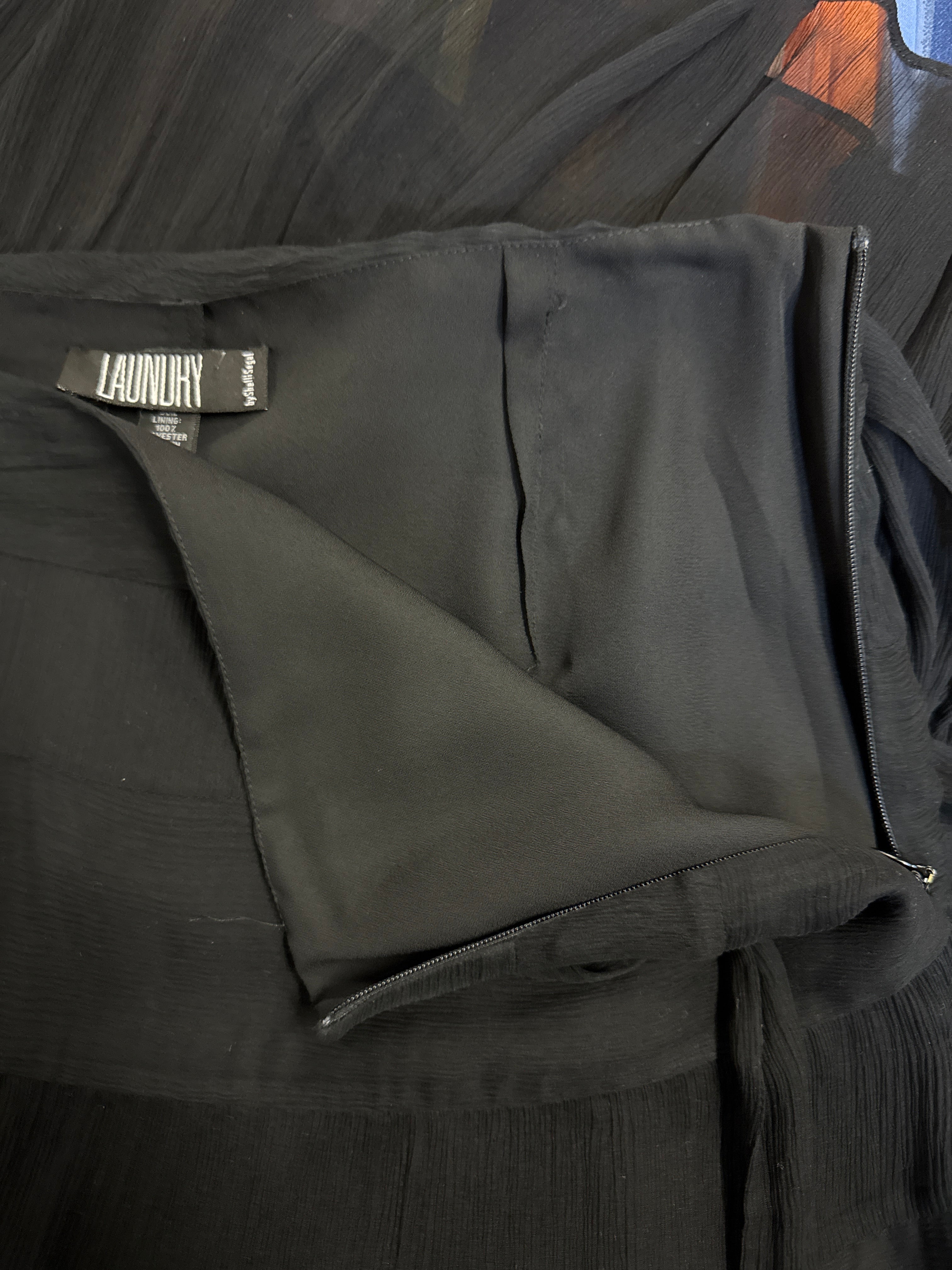 VTG Y2K LAUNDRY SILK MIDI SKIRT (org$175)