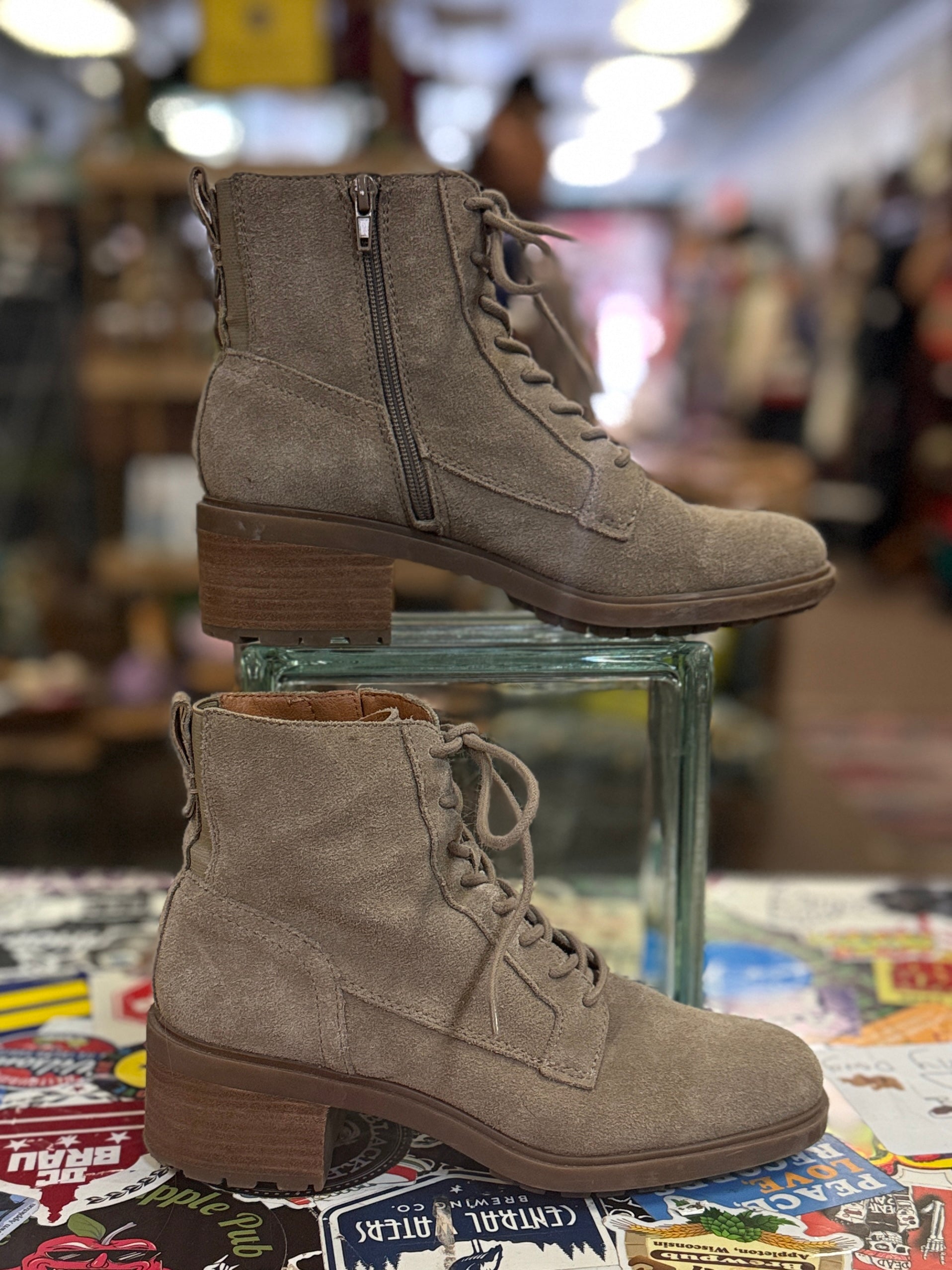 LUCKY BRAND LUG SOLE BOOTS (org$150)