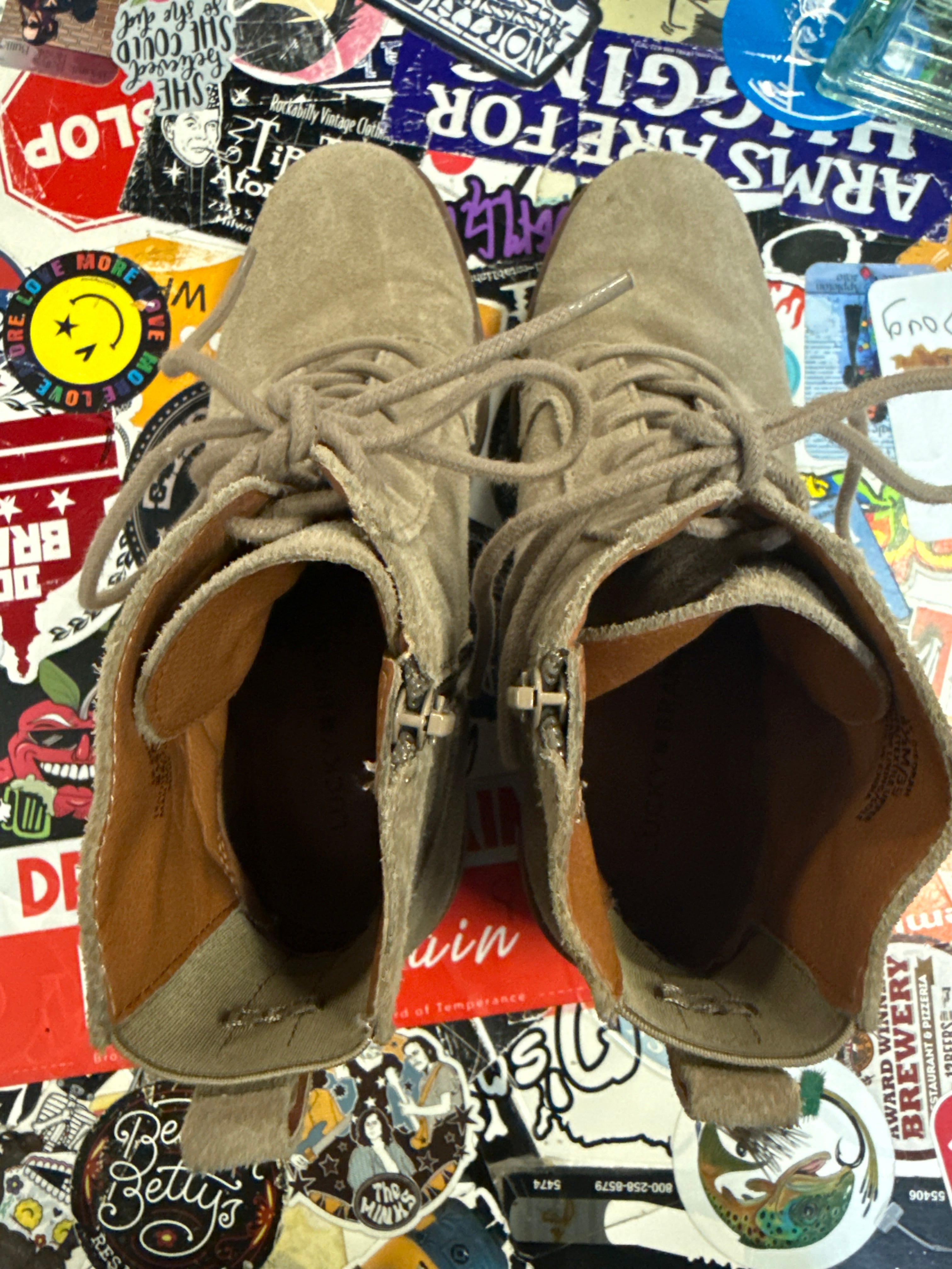 LUCKY BRAND LUG SOLE BOOTS (org$150)