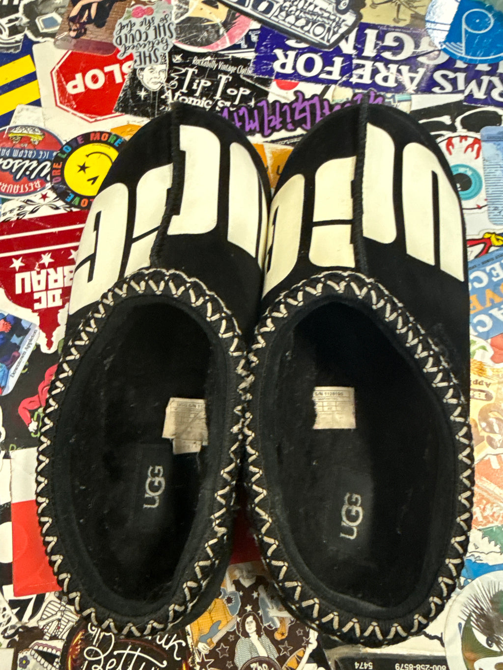 UGG TASMAN CHOPD SLIP-ONS (org$140)