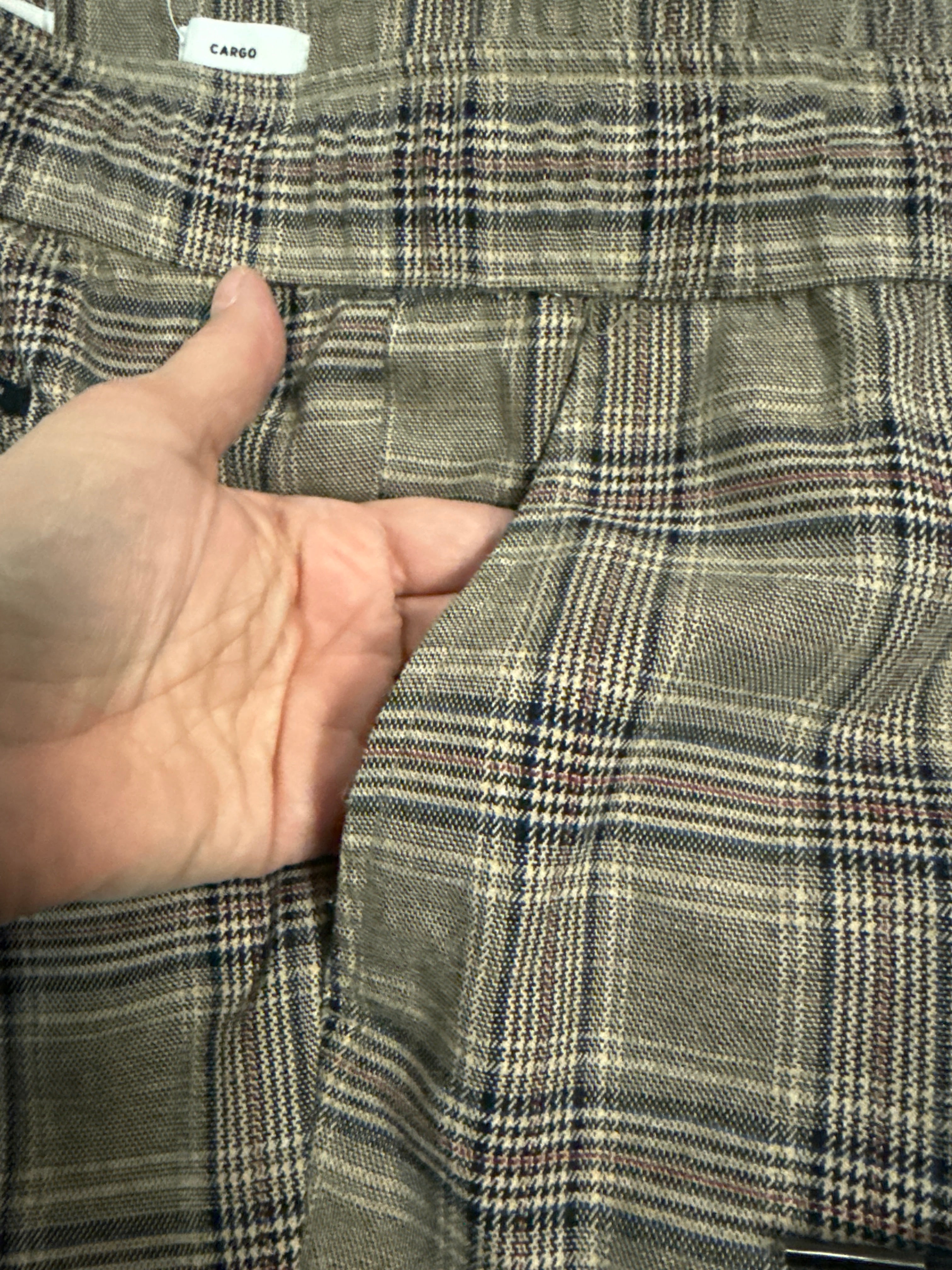 PACSUN SLIM PLAID PANTS