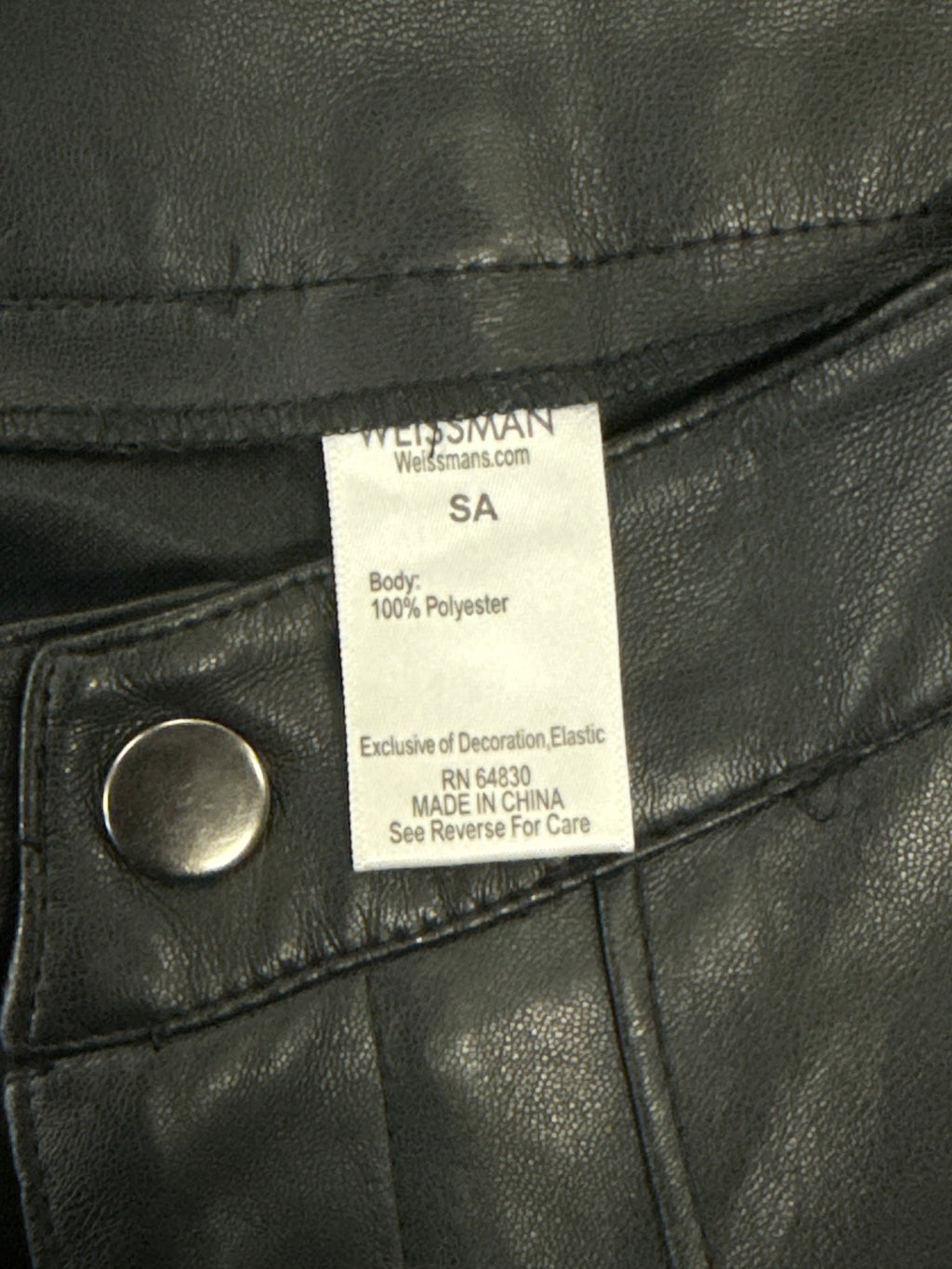 WEISSMAN VEGAN LEATHER JOGGERS