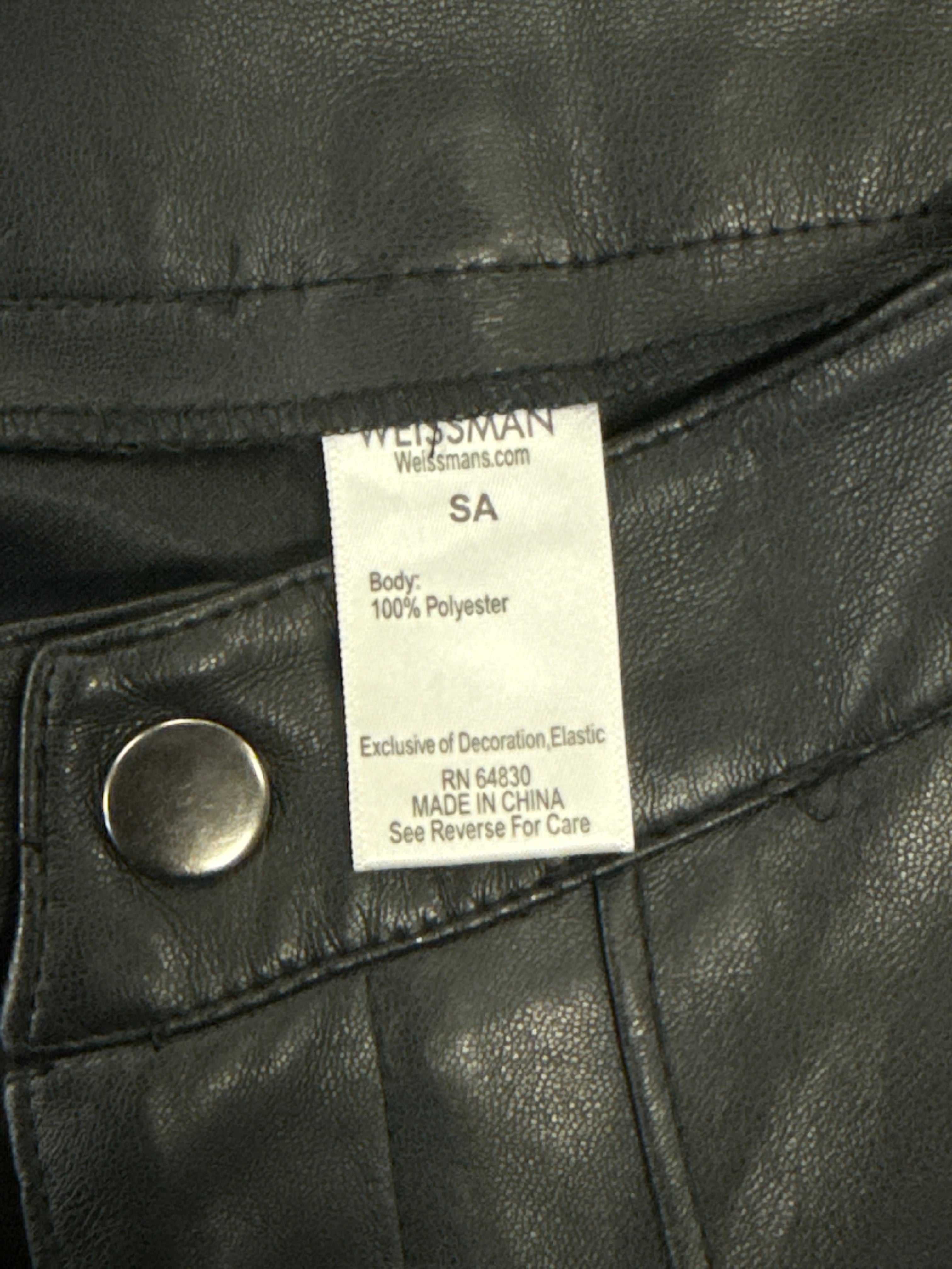 WEISSMAN VEGAN LEATHER JOGGERS