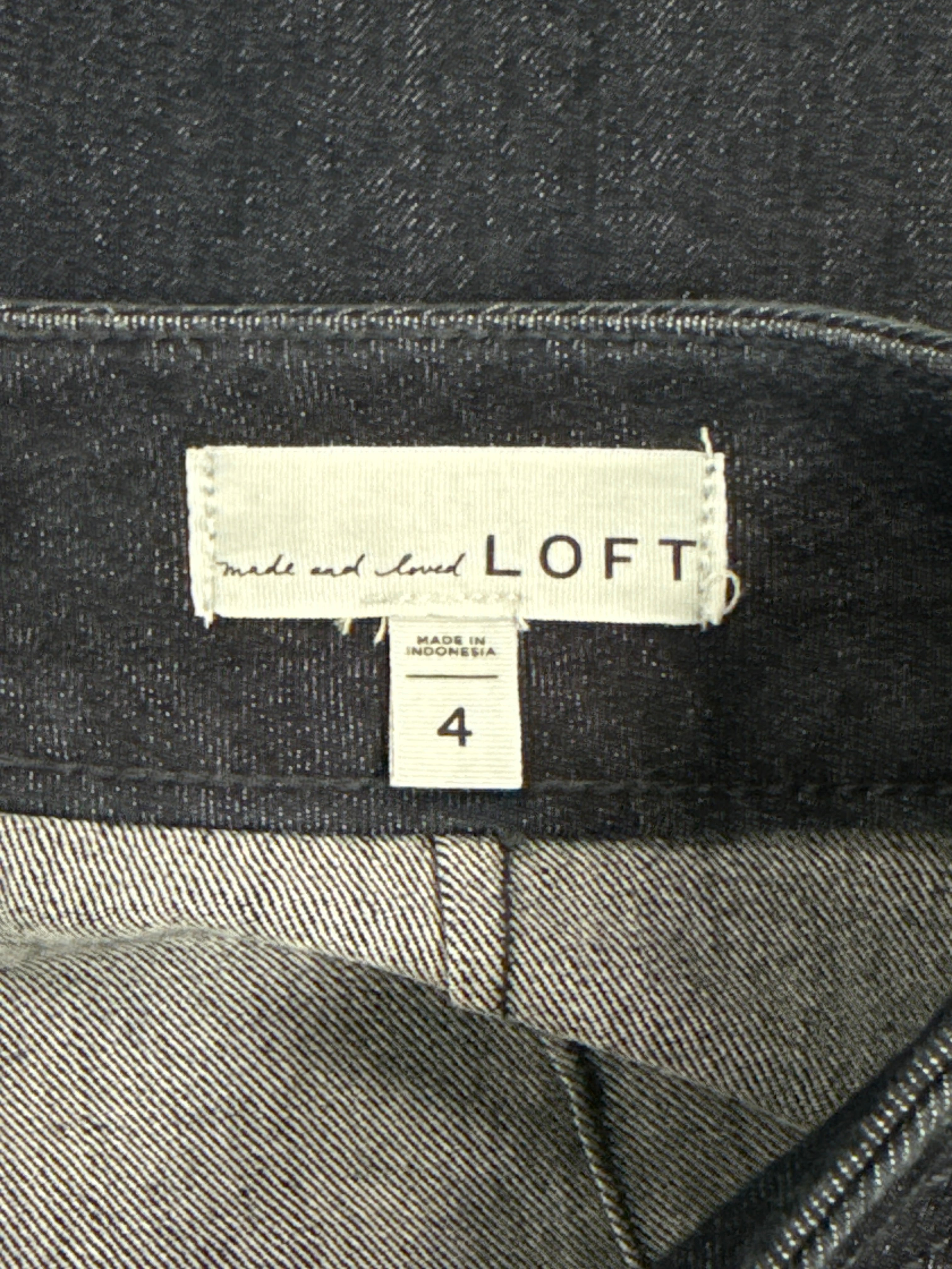 LOFT DENIM A-LINE MINI SKIRT