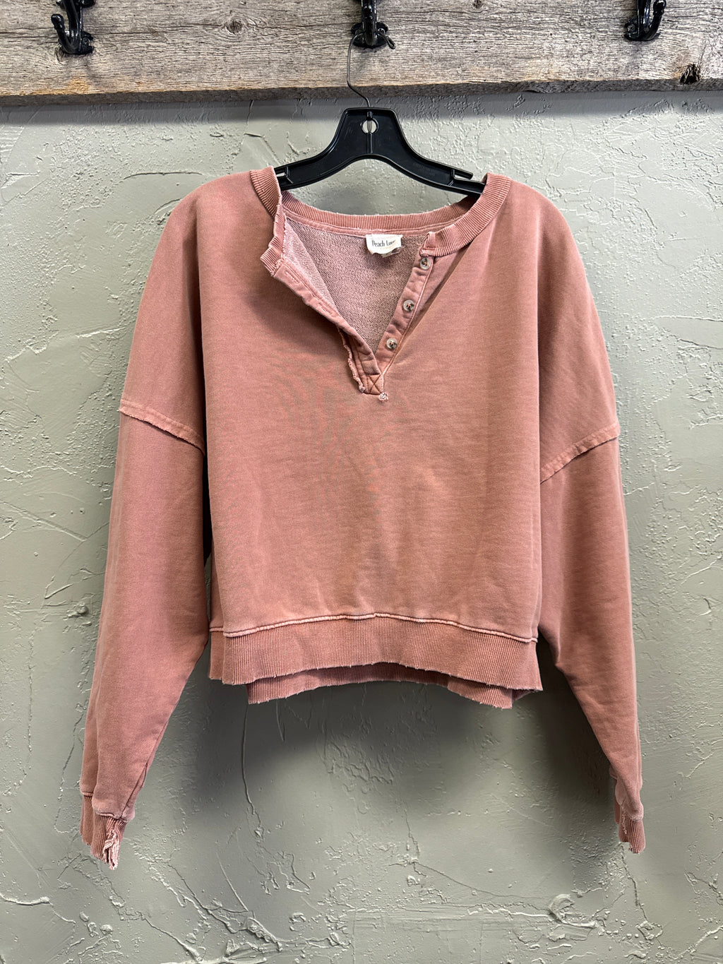 PEACH LOVE CROP SWEATSHIRT