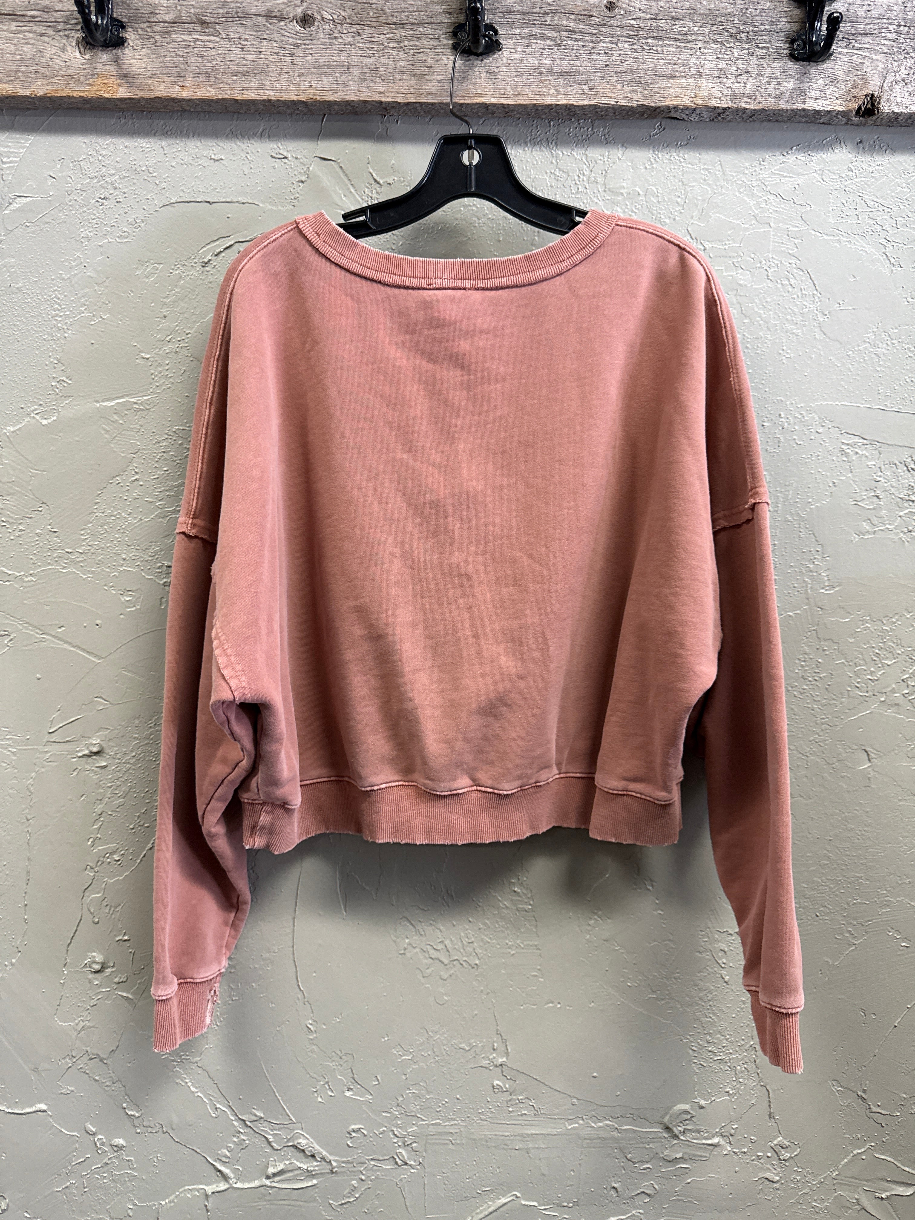 PEACH LOVE CROP SWEATSHIRT