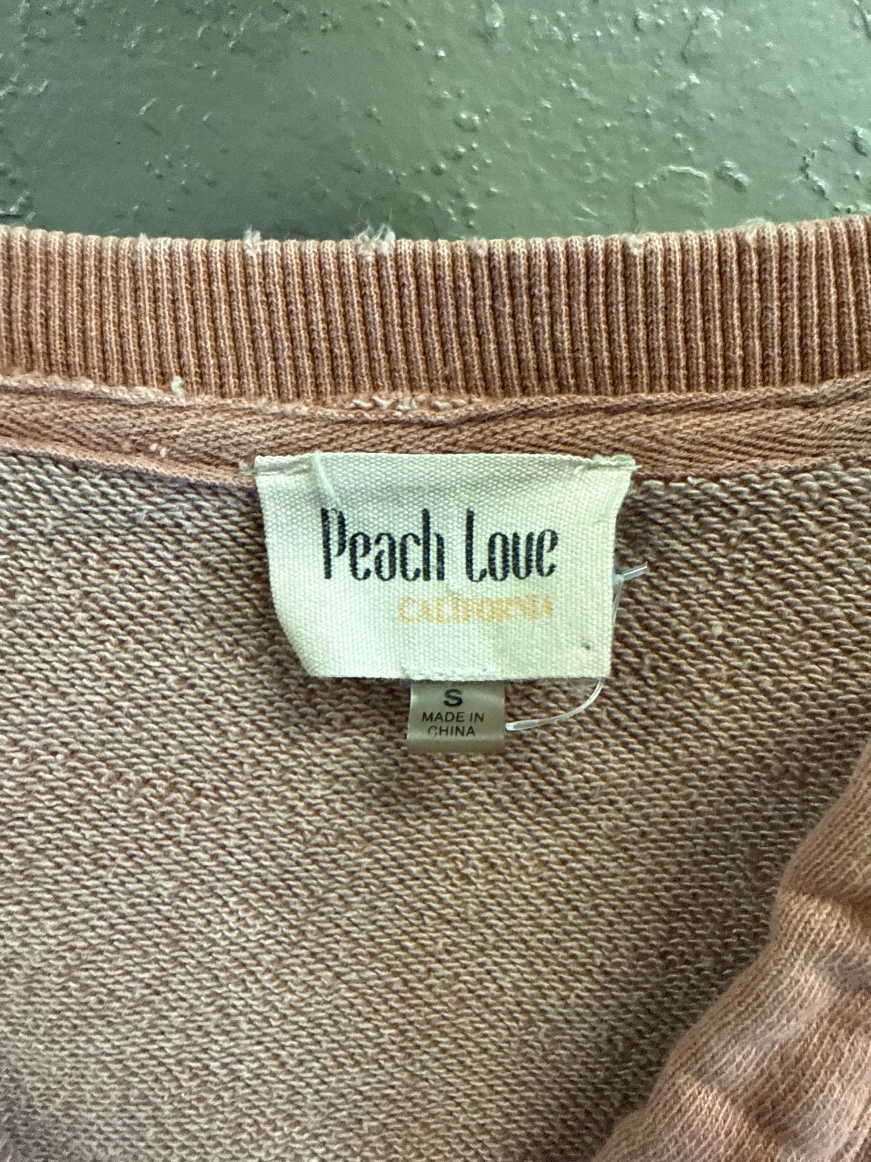 PEACH LOVE CROP SWEATSHIRT