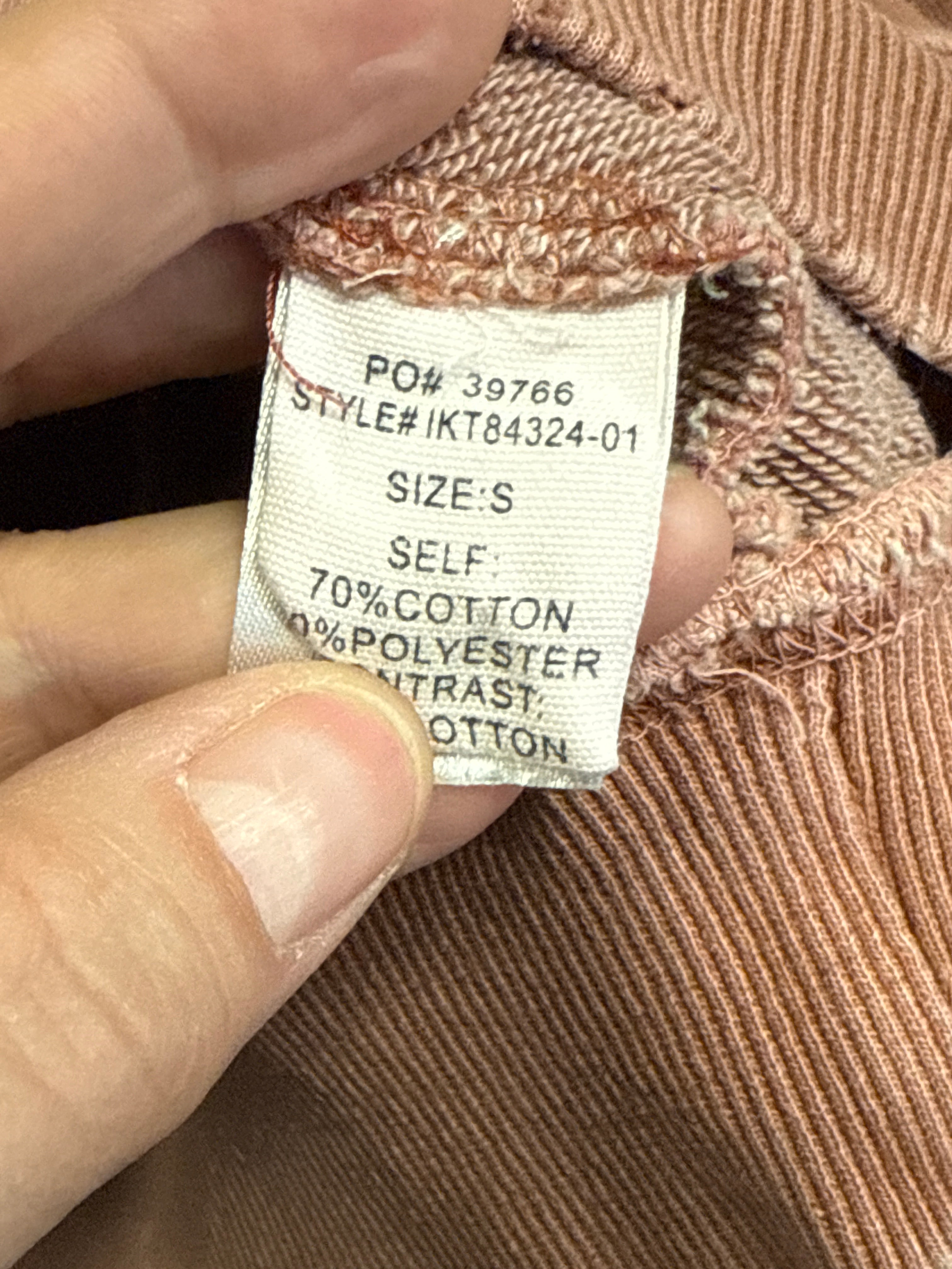 PEACH LOVE CROP SWEATSHIRT