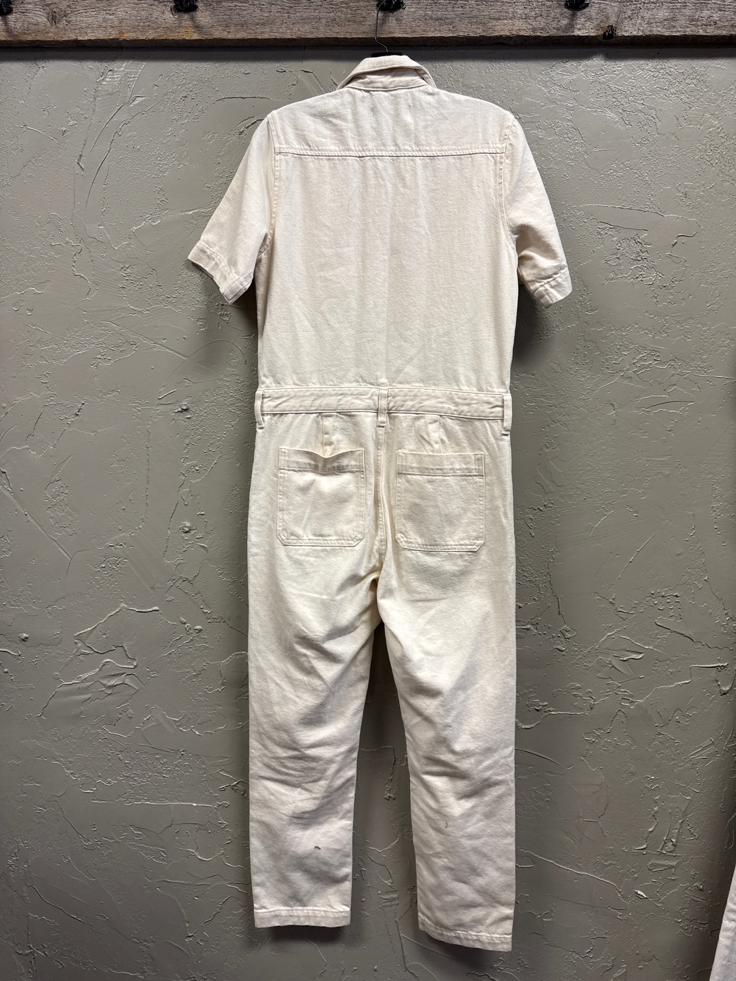 EVERLANE SHORT SLEEVE OVERALL (org$148)