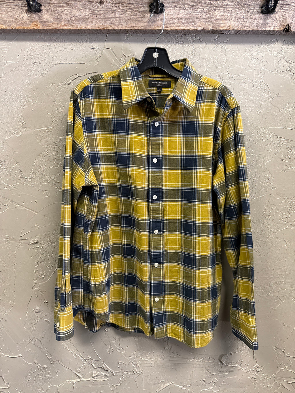 BANANA REPUBLIC PLAID COTTON SHIRT