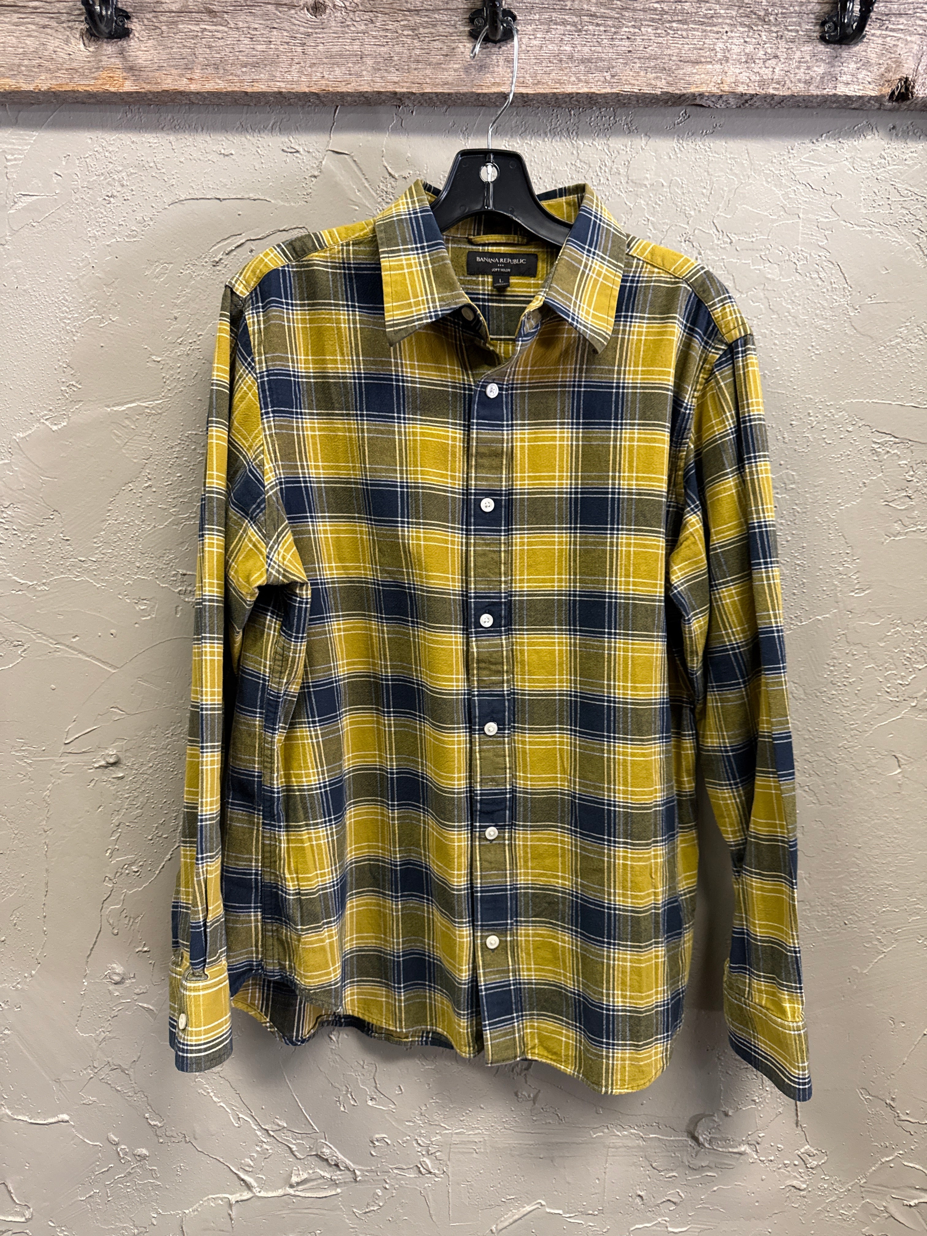 BANANA REPUBLIC PLAID COTTON SHIRT