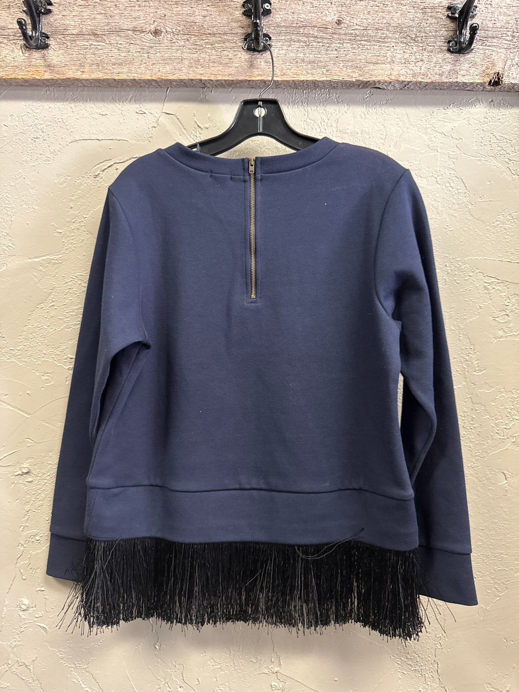 J Crew Fringe Hem Sweatshirt