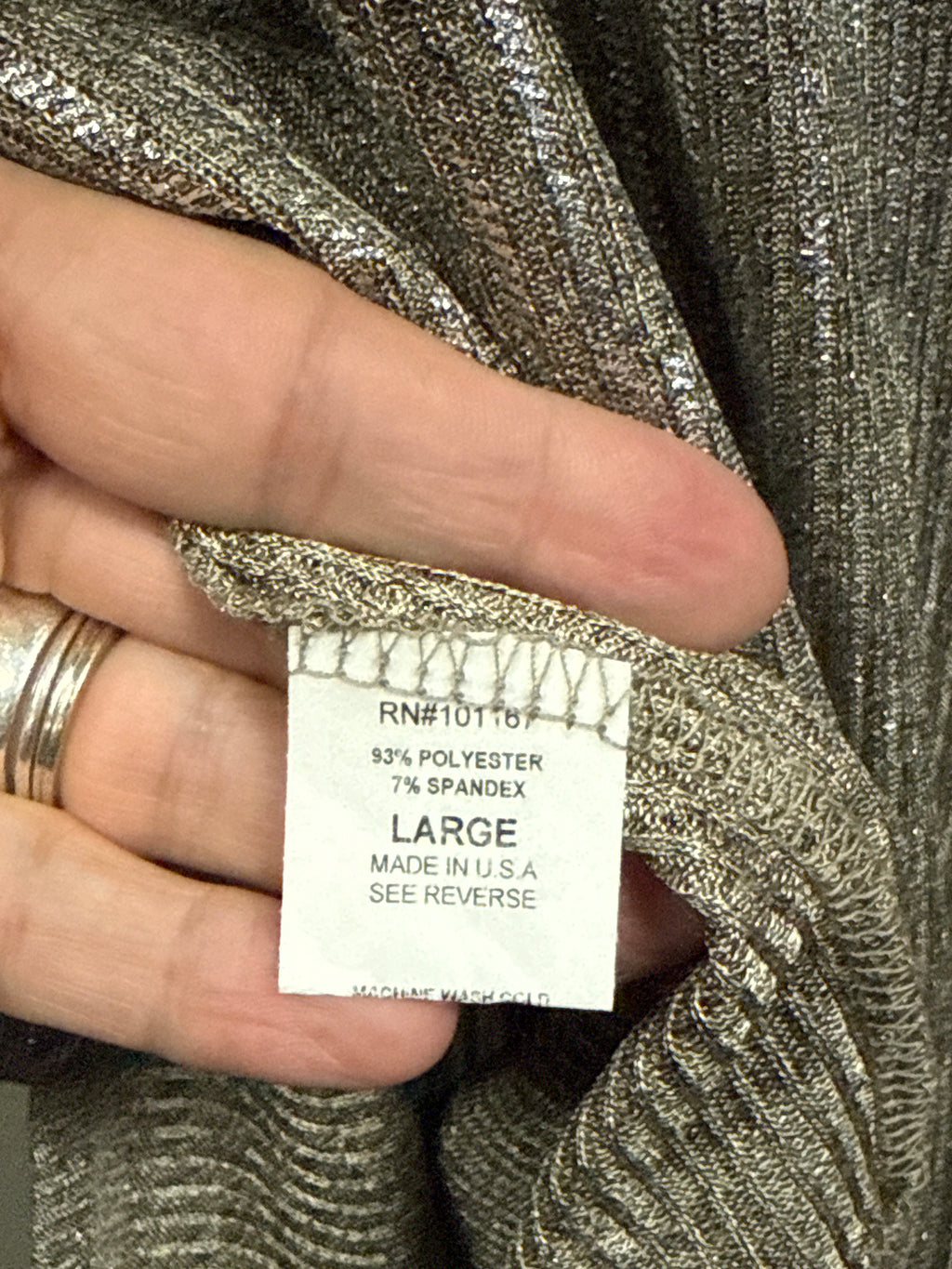 NWT Kim & Cami Metallic Top (org$68)