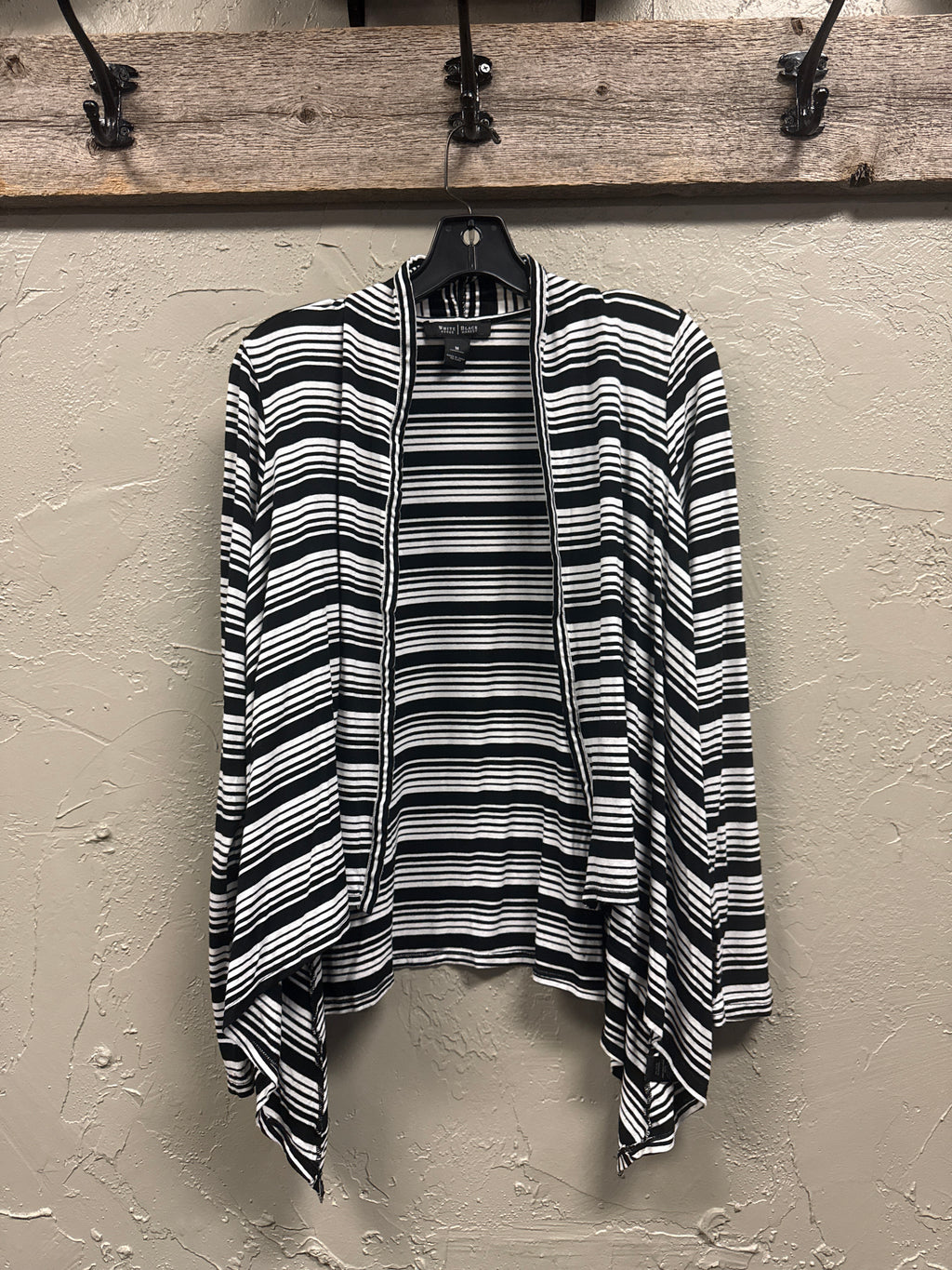 WHBM STRIPED DRAPED CARDI (org$79)