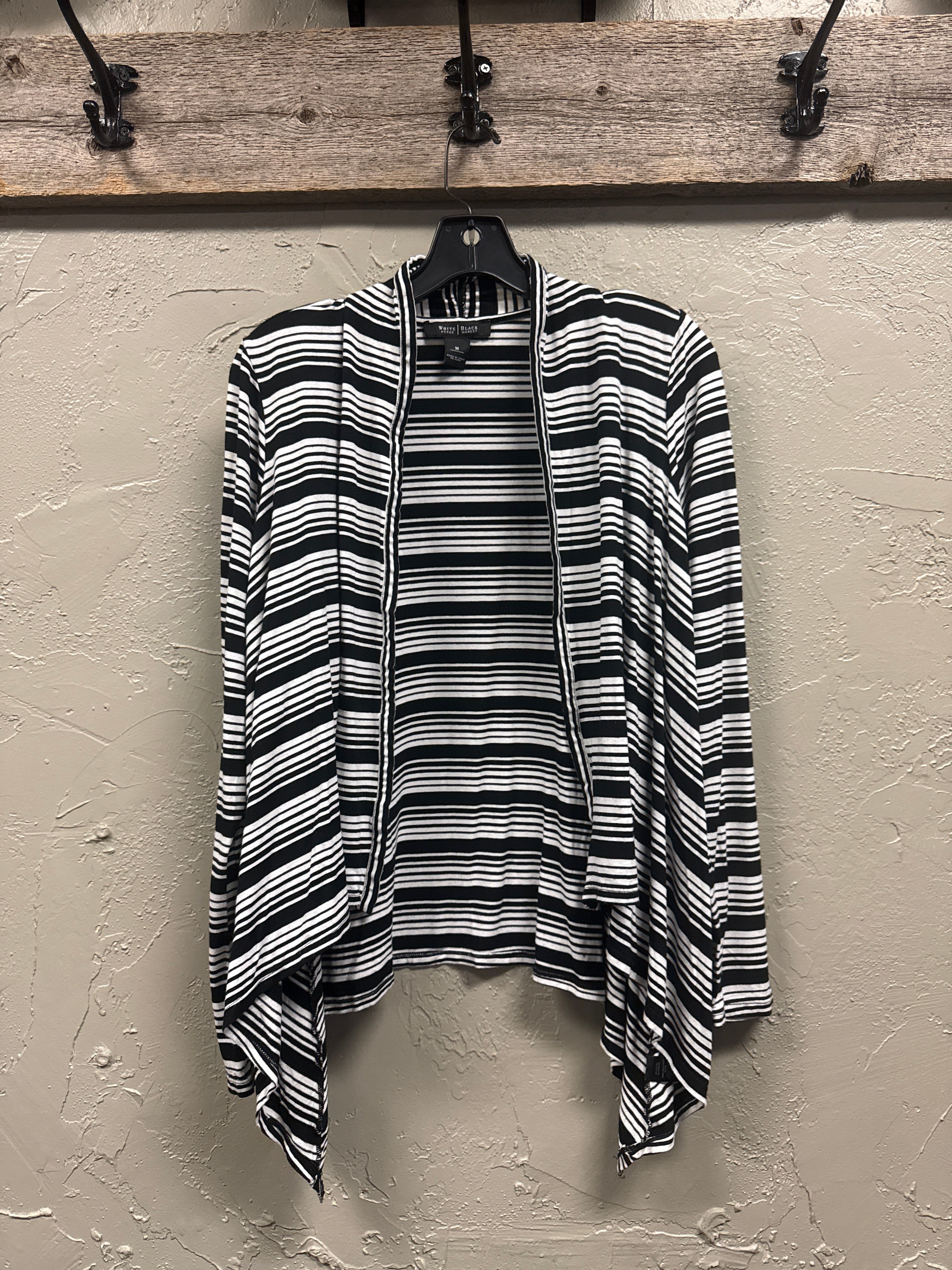 WHBM STRIPED DRAPED CARDI (org$79)