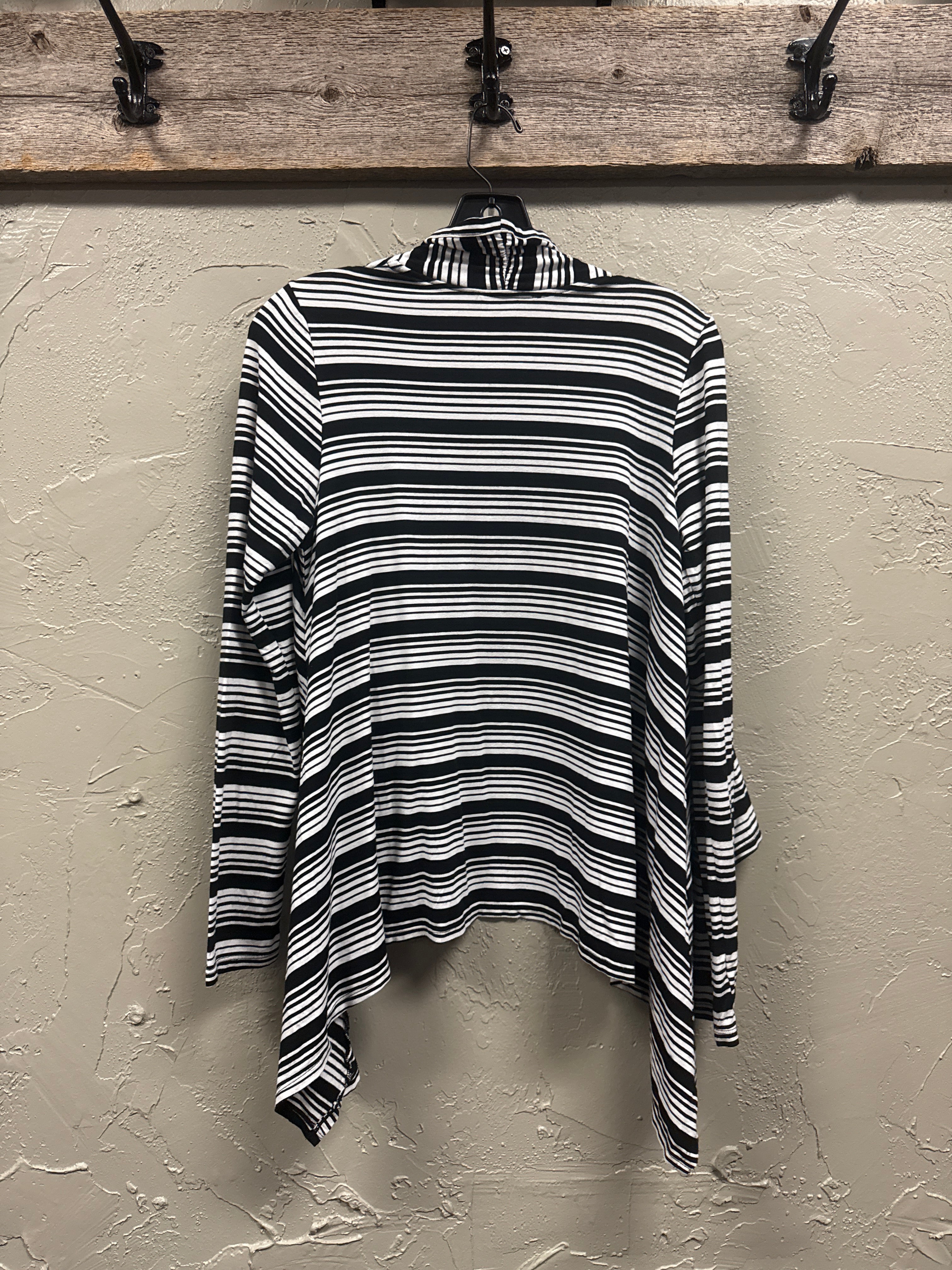 WHBM STRIPED DRAPED CARDI (org$79)