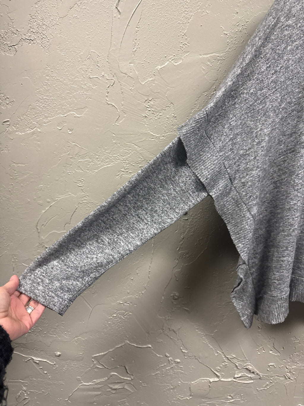 POSTMARKS RUFFLE TRIM SWEATER