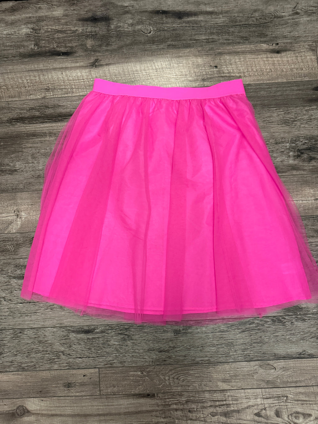 Pink Tulle Midi Skirt