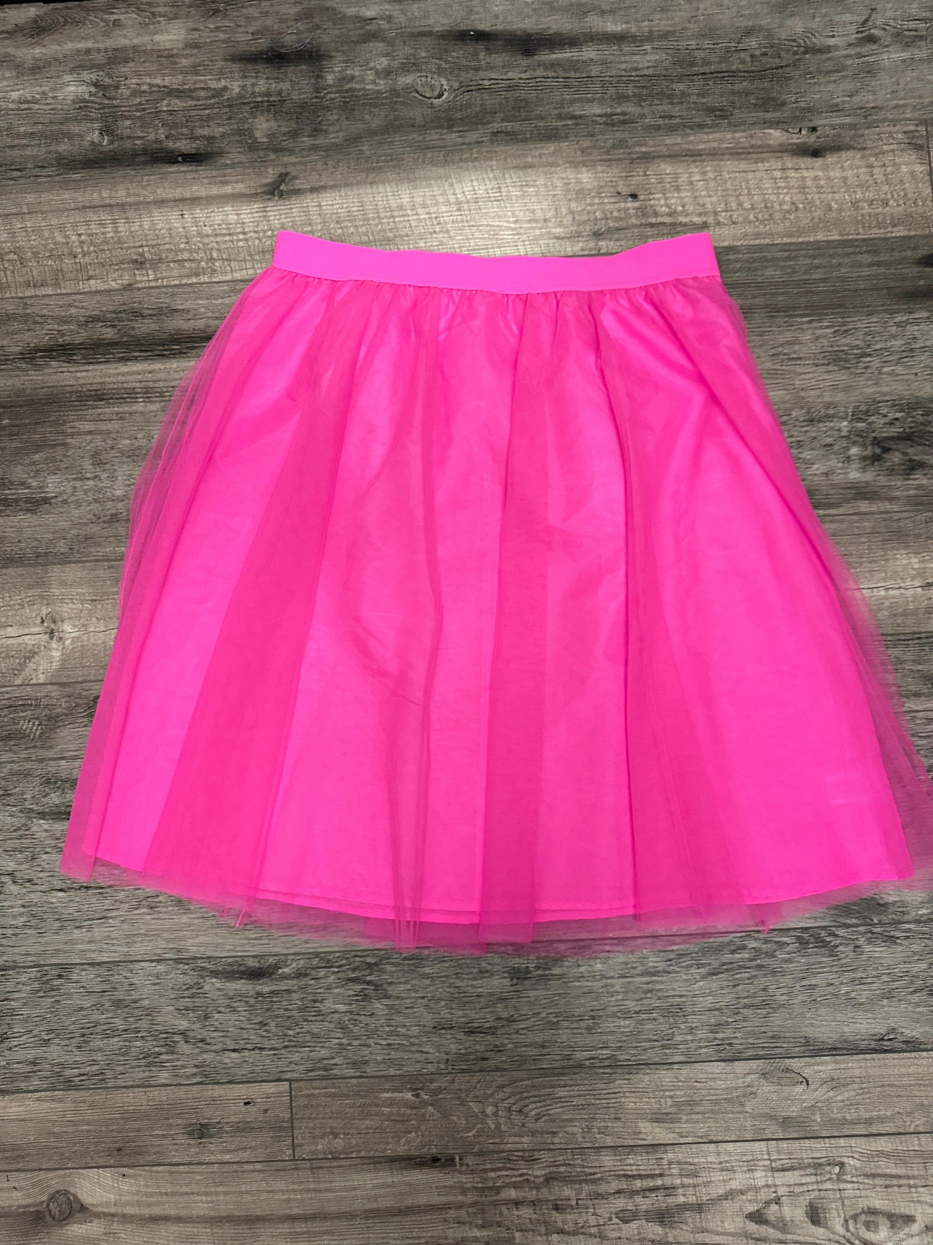 Pink Tulle Midi Skirt