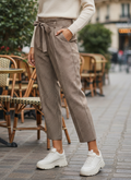 Liz Claiborne Plaid Belted Pant