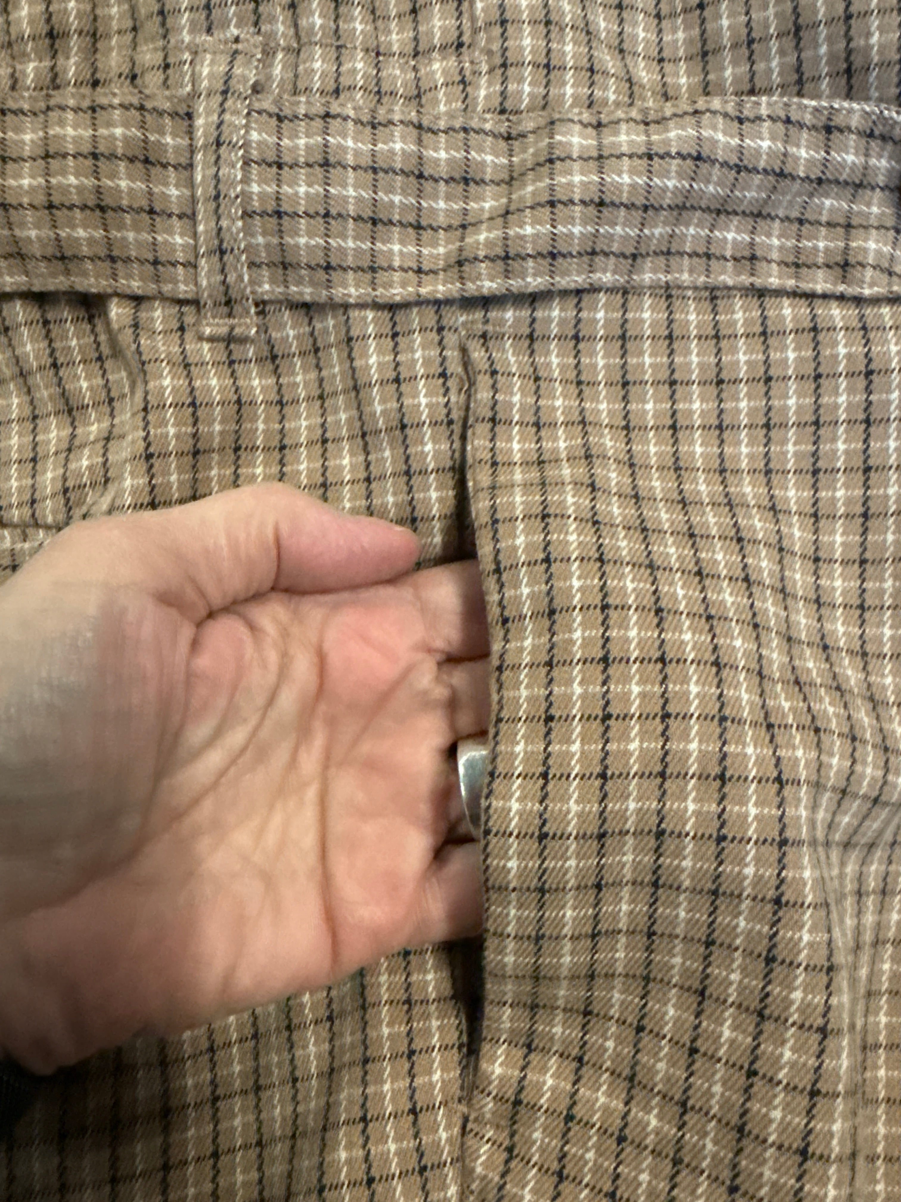 Liz Claiborne Plaid Belted Pant
