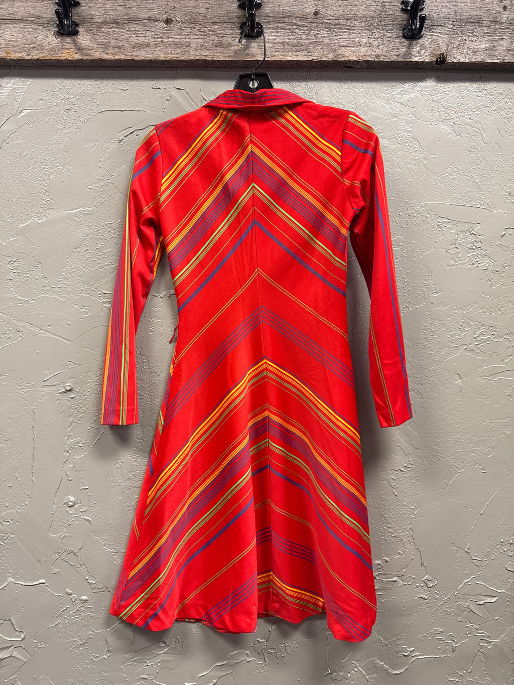 VTG 1970's CHEVRON STRIPED DRESS