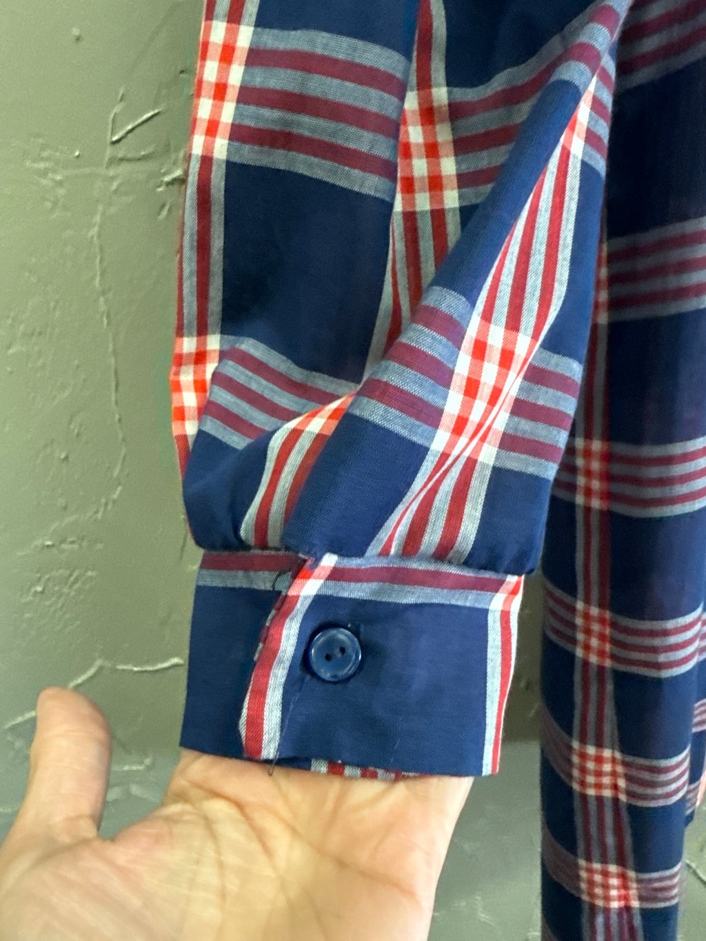 VTG PLAID SHIRT DRESS