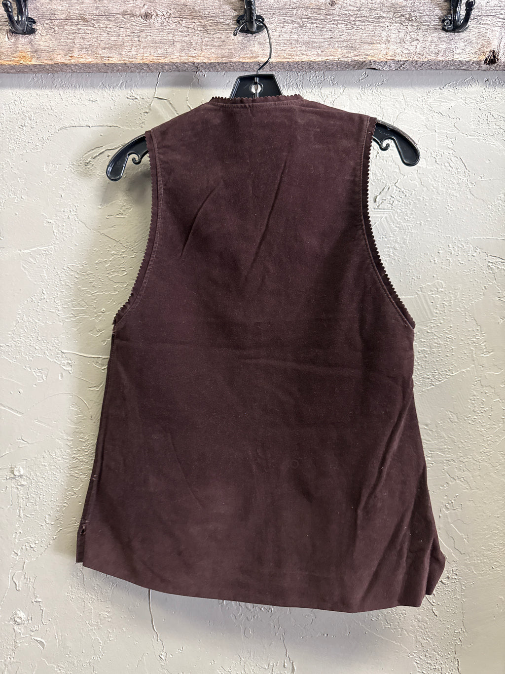 VTG BROWN VELVET VEST