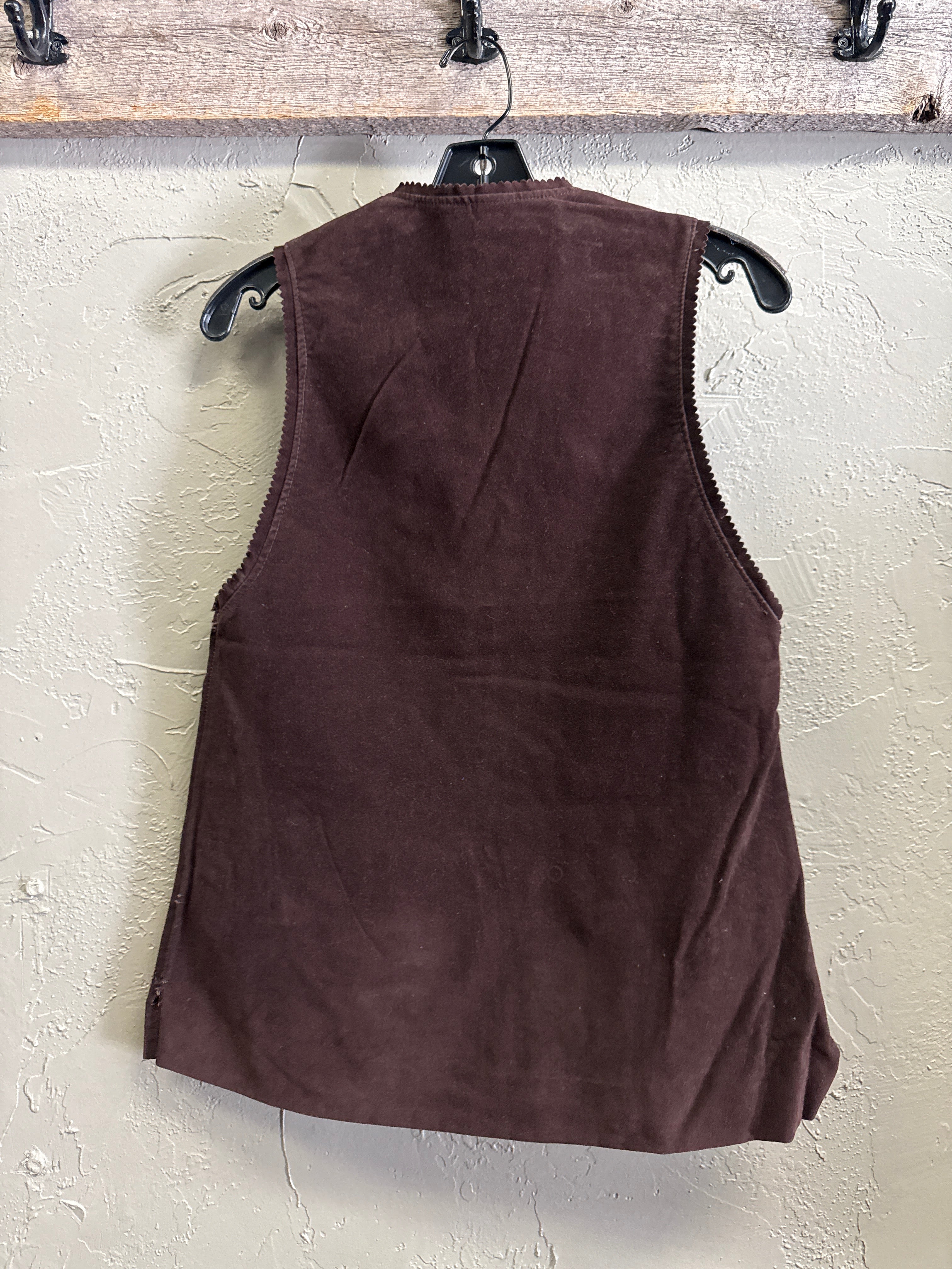 VTG BROWN VELVET VEST
