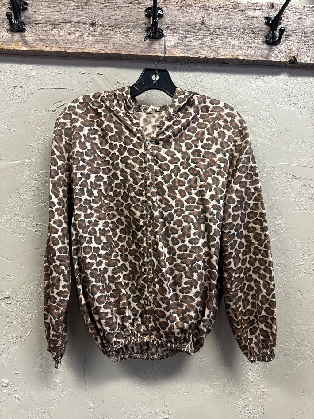 VTG LEOPARD PRINT FULL ZIP JACKET