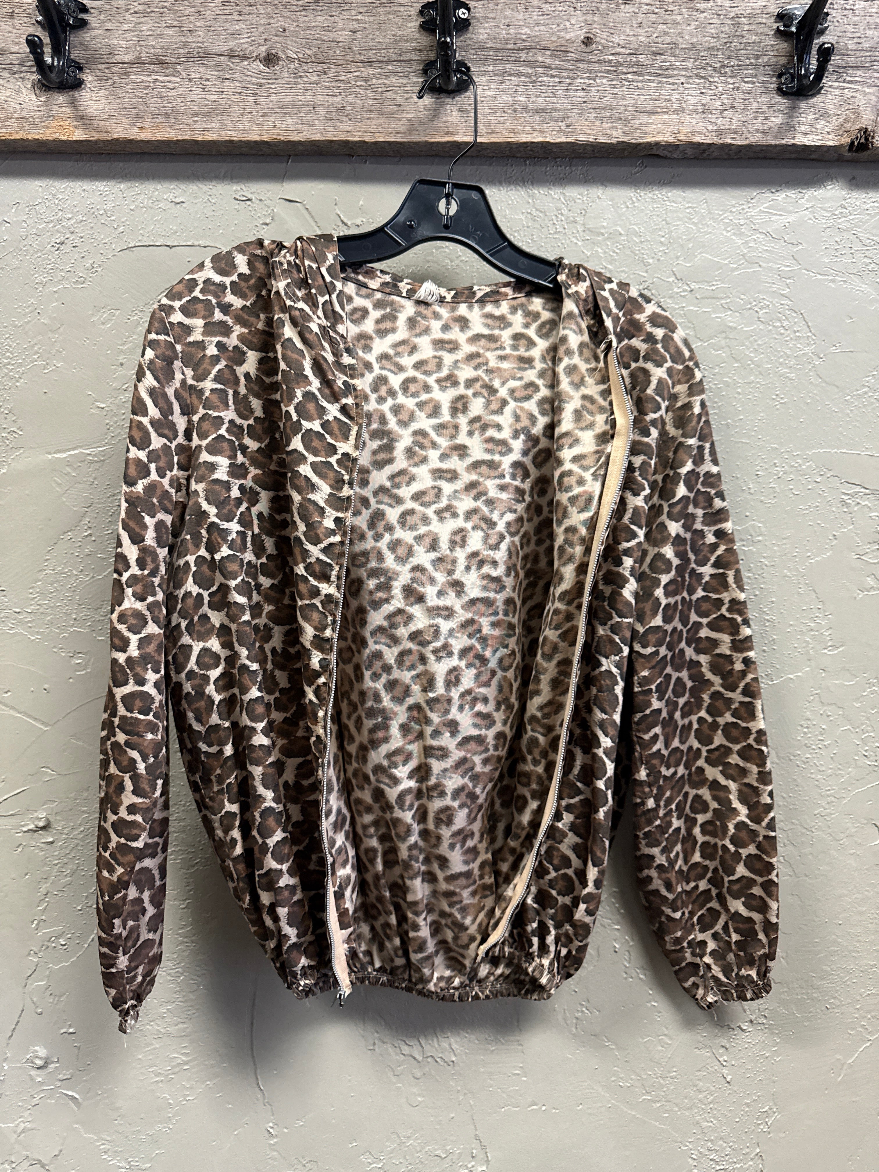 VTG LEOPARD PRINT FULL ZIP JACKET