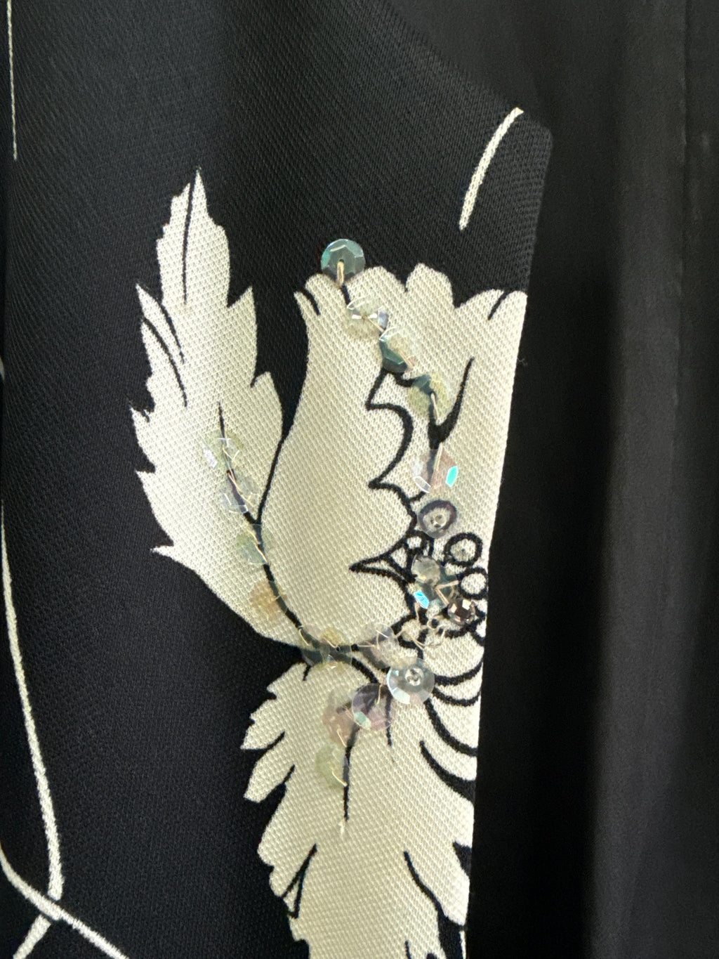 VTG ART-TO-WEAR FLORAL OPEN COAT