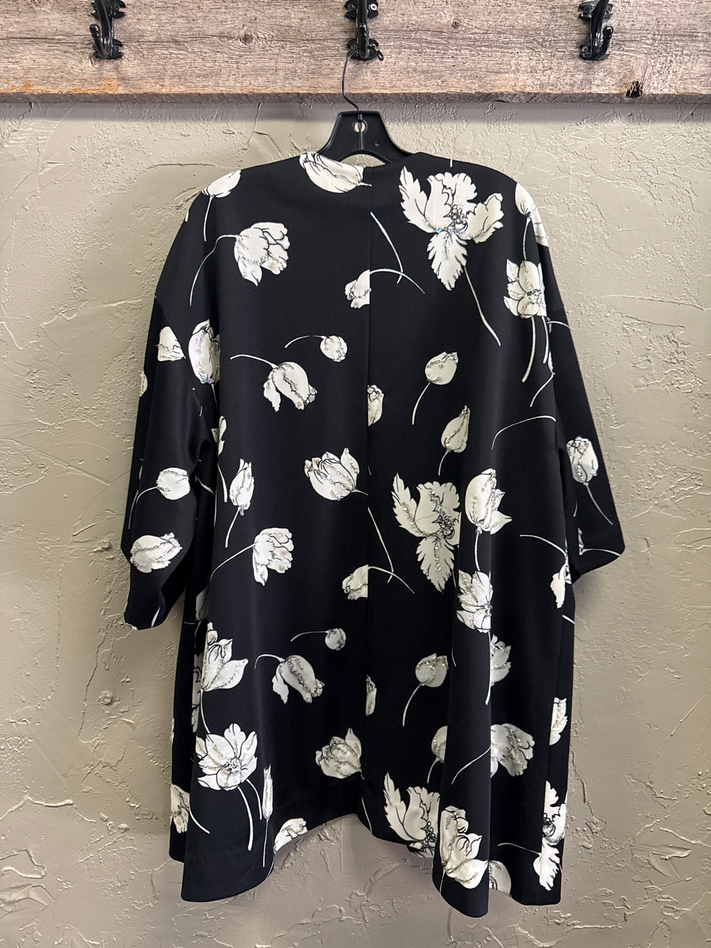 VTG ART-TO-WEAR FLORAL OPEN COAT
