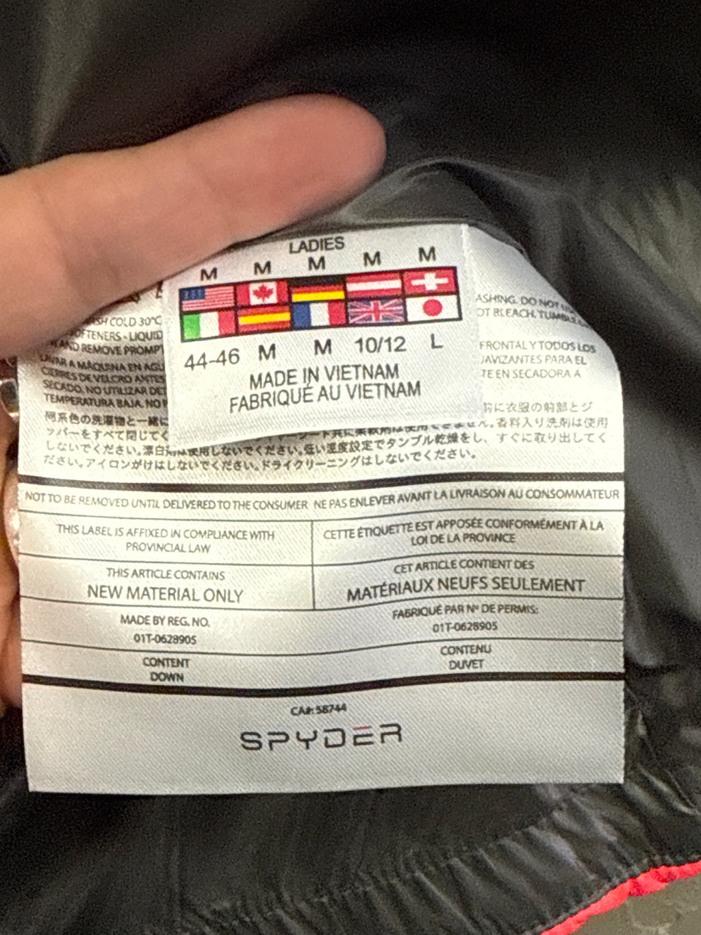 SPYDER DOWN JACKET (org$199)