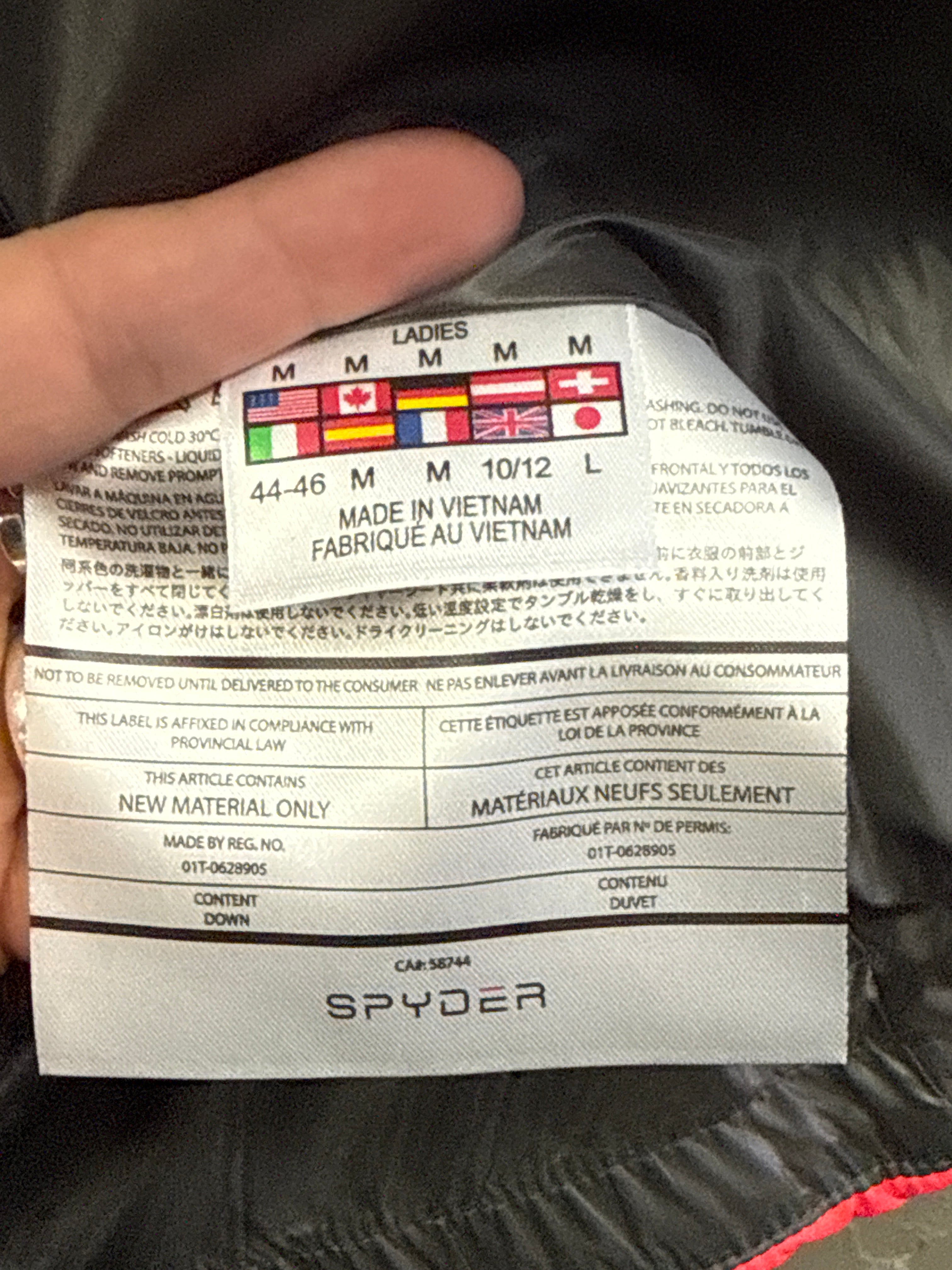 SPYDER DOWN JACKET (org$199)