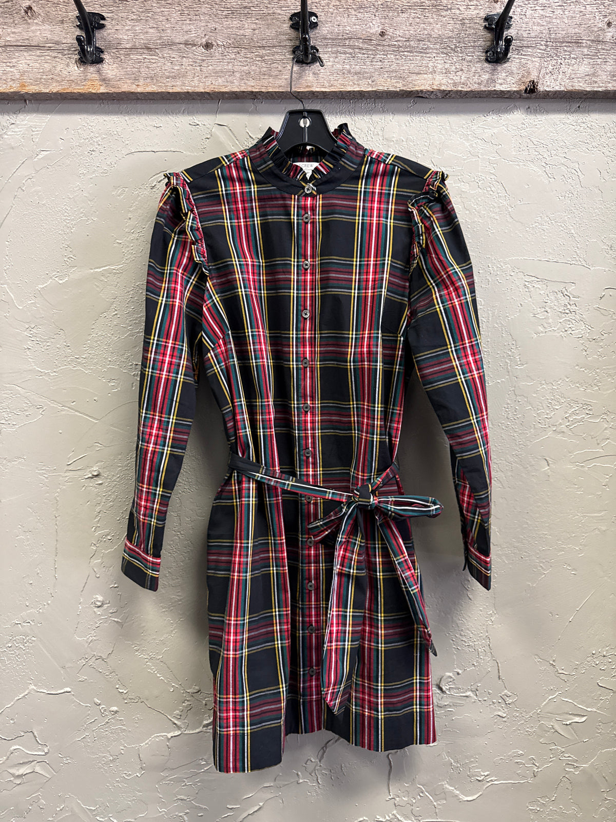 NWOT J Crew Ruffle Shirt Dress (org$90)