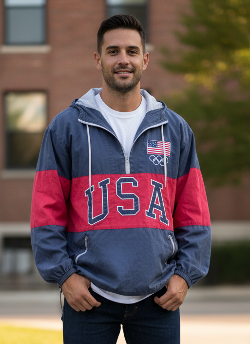 NWT GAP TEAM USA OVERSIZED ANORAK (org$98)