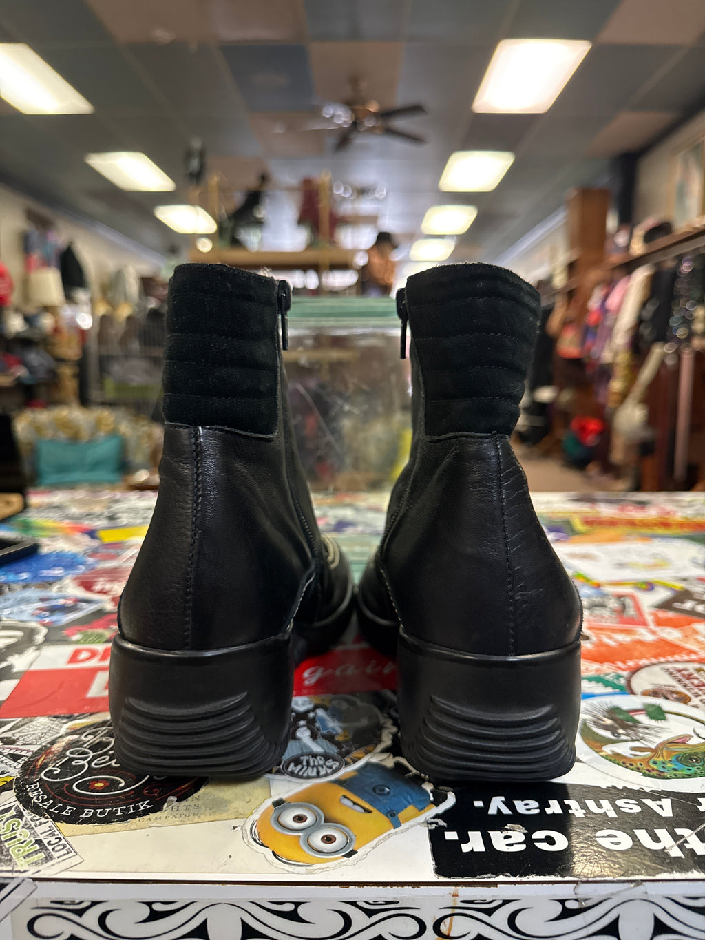 SESTO MEUCCI LEATHER WEDGE BOOT (org$250)