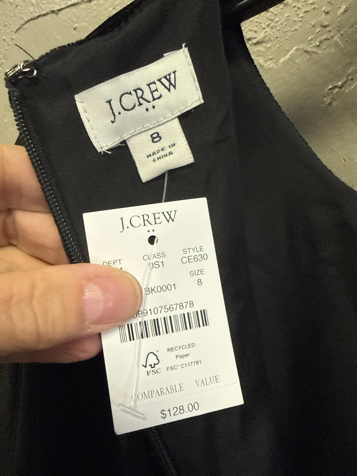 NWT J Crew Velvet Mini Dress (org$128)