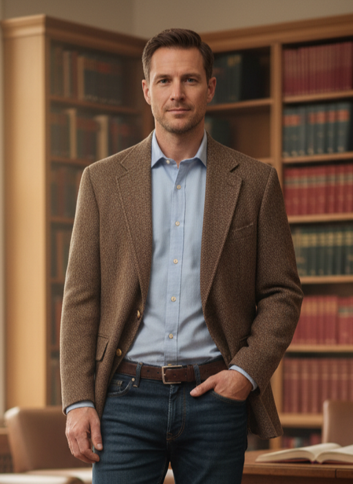 VTG LANDS END HARRIS TWEED BLAZER