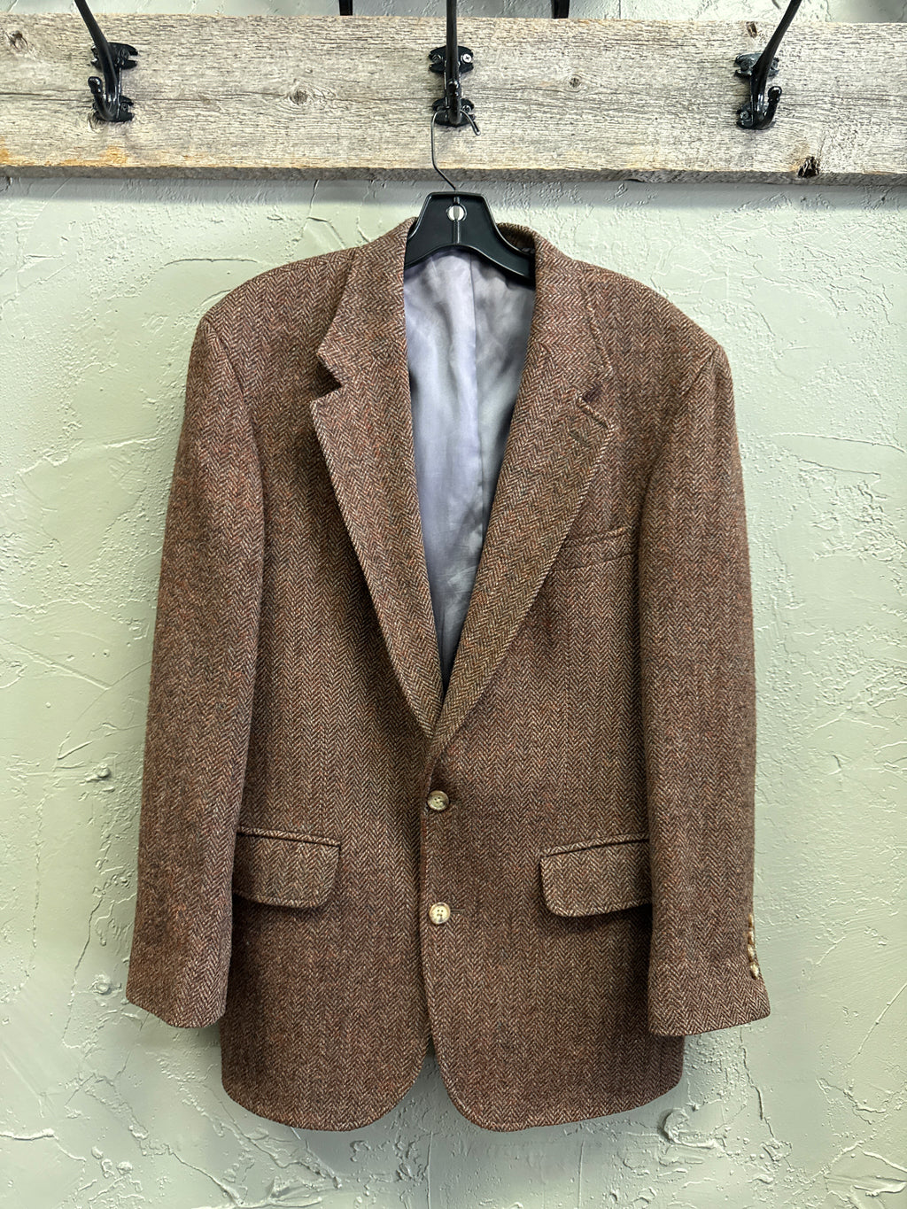 VTG LANDS END HARRIS TWEED BLAZER