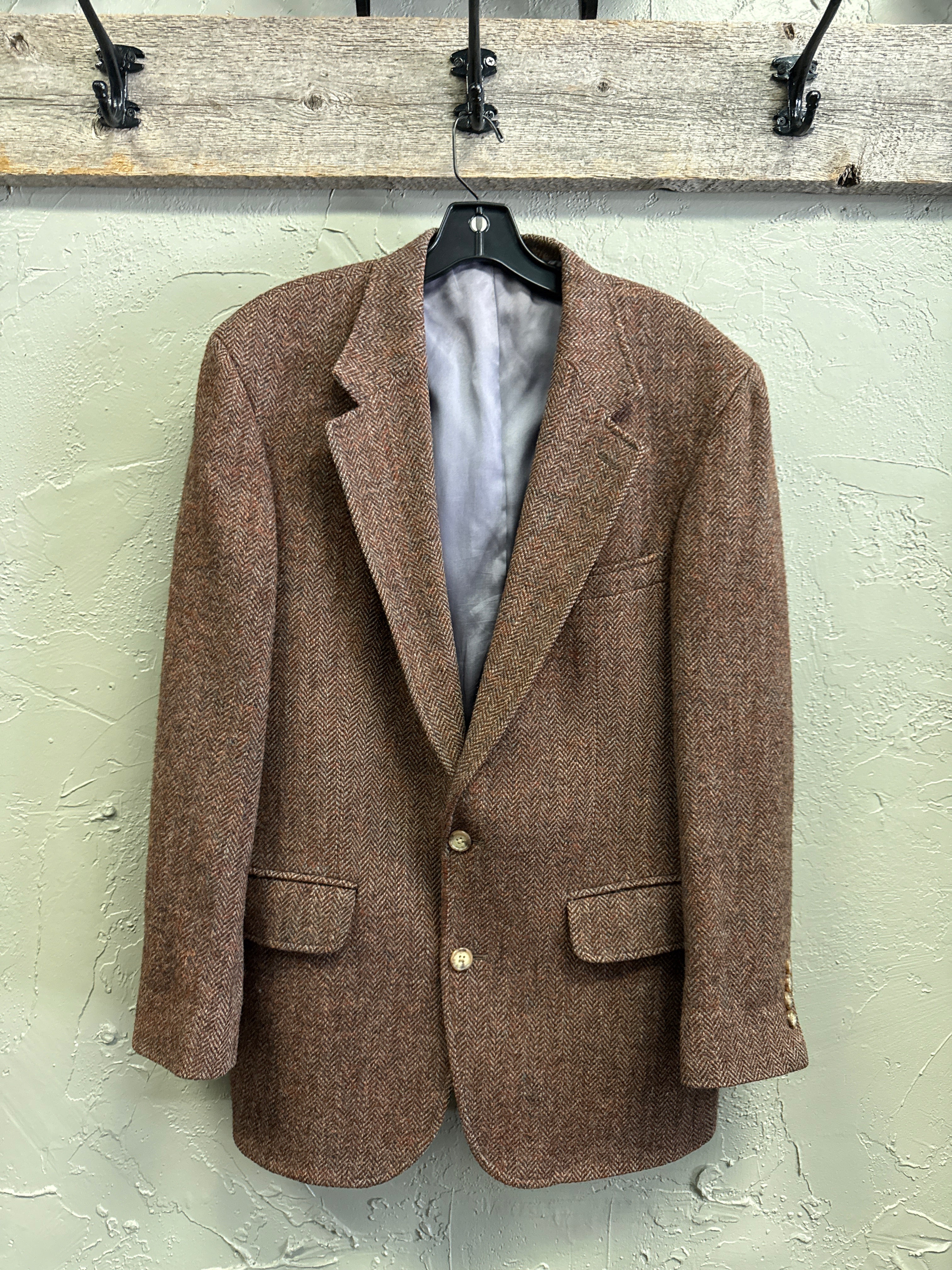 VTG LANDS END HARRIS TWEED BLAZER