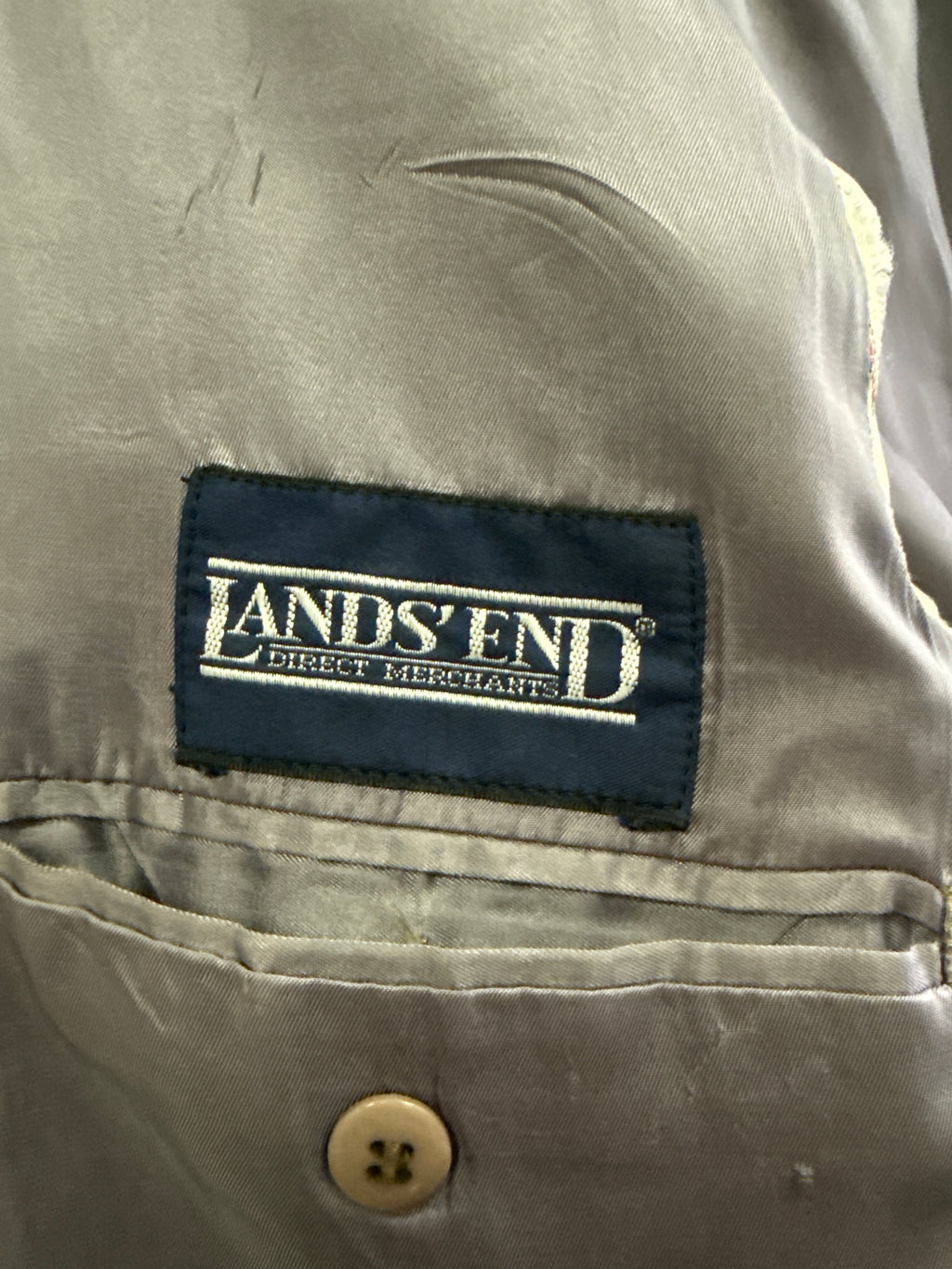 VTG LANDS END HARRIS TWEED BLAZER