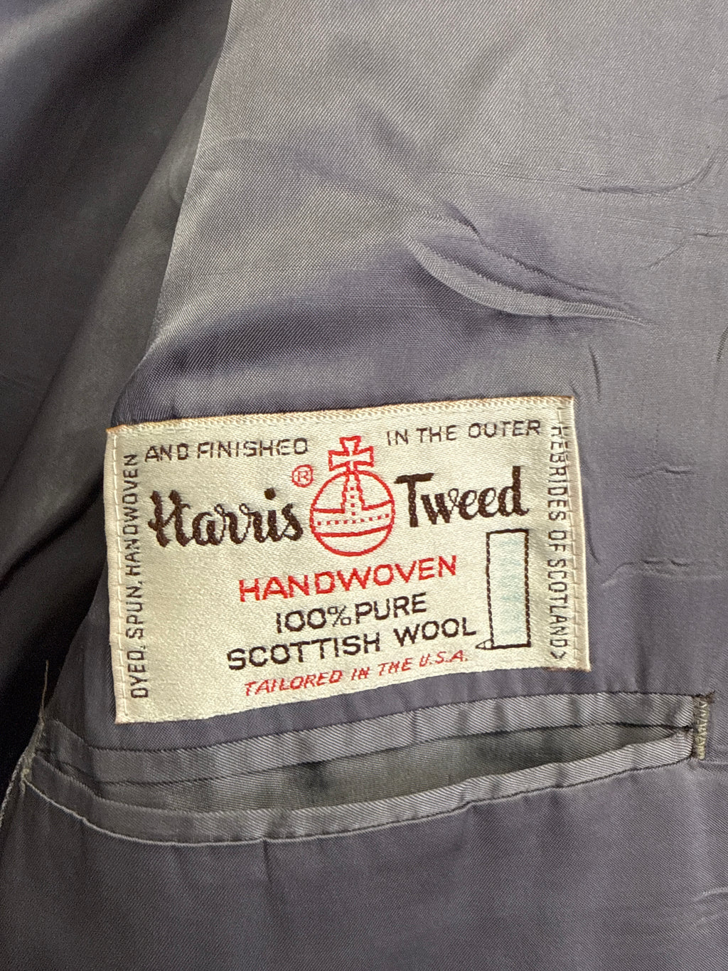 VTG LANDS END HARRIS TWEED BLAZER