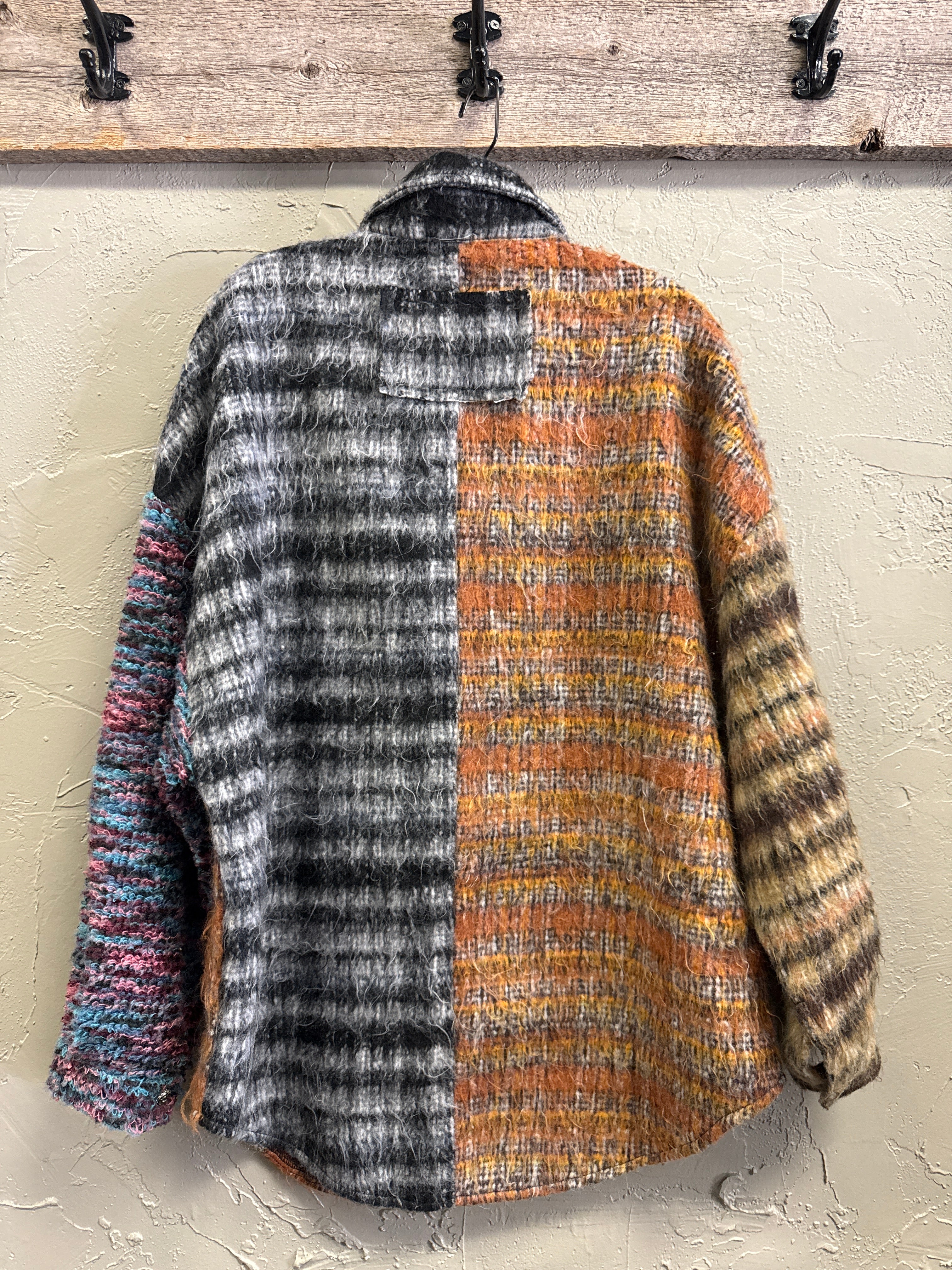 POL CONTRAST PLAID SHACKET