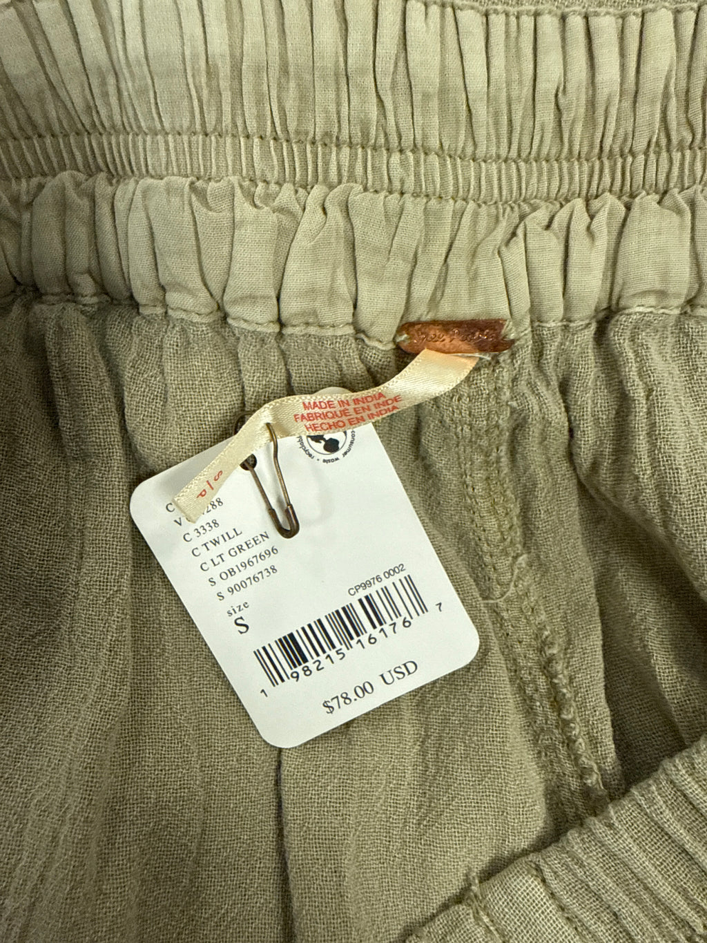 NWT Free People Ruched Pant (org$78)