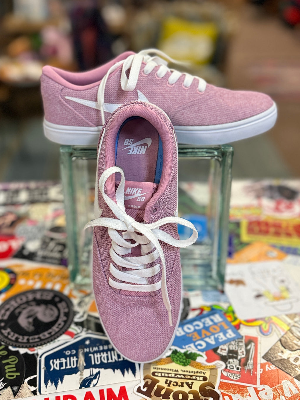 NIKE SB CHECK SOLAR CANVAS SNEAKERS