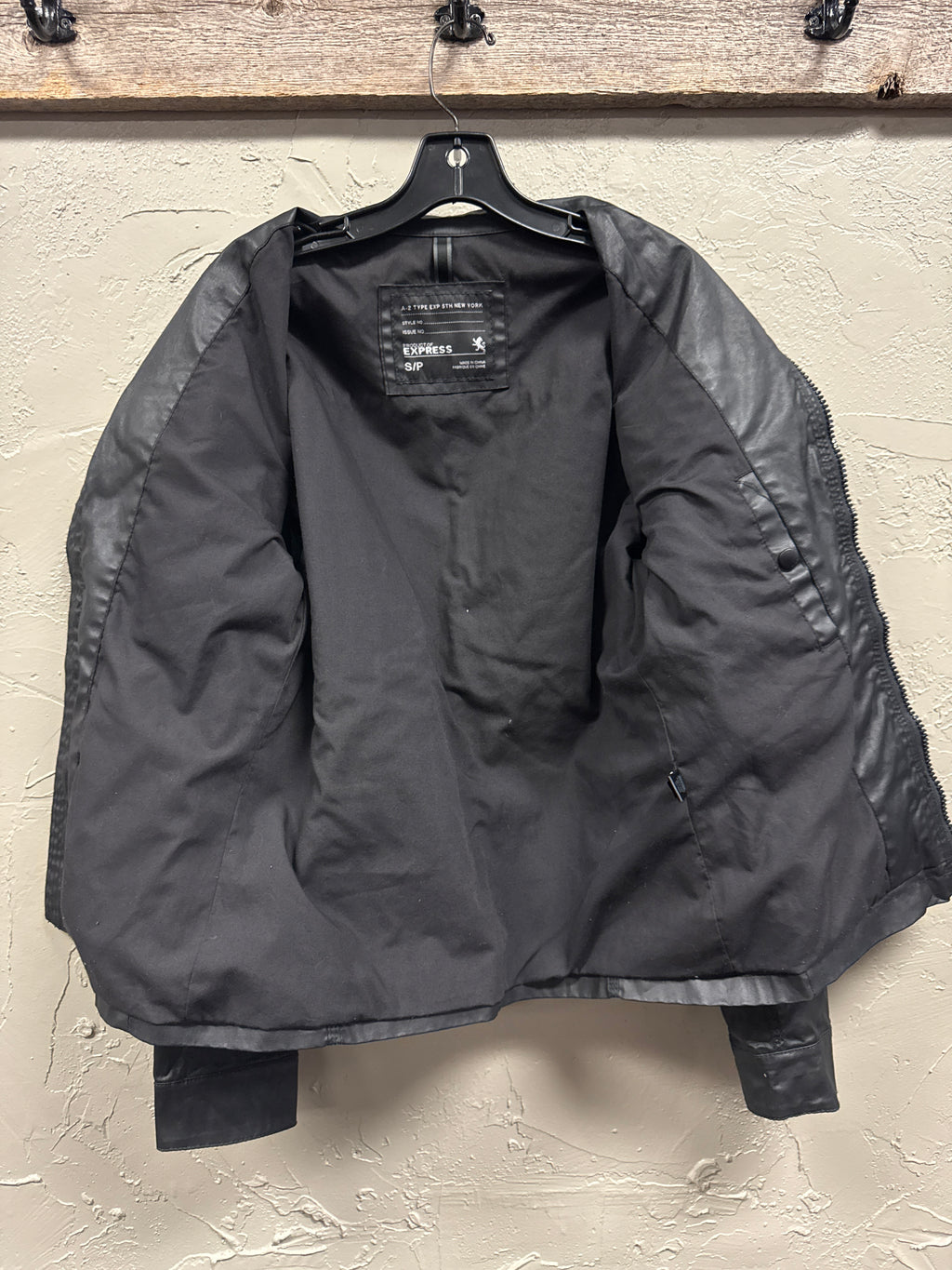 EXPRESS WAXED COTTON MOTO JACKET (org$198)
