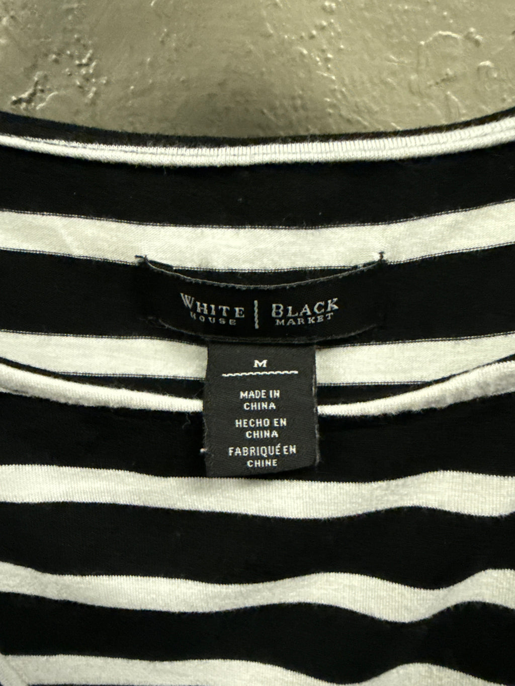 WHBM ASYMETRICAL STRIPE TOP (org$89)