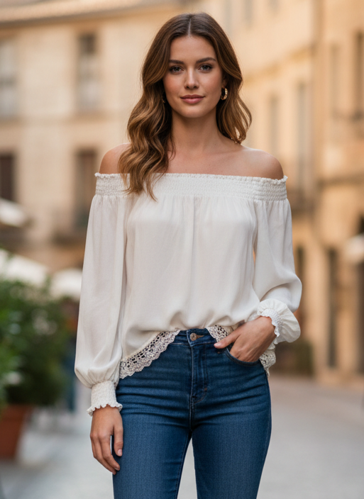 NWT EXPRESS OFF THE SHOULDER TOP (org$50)